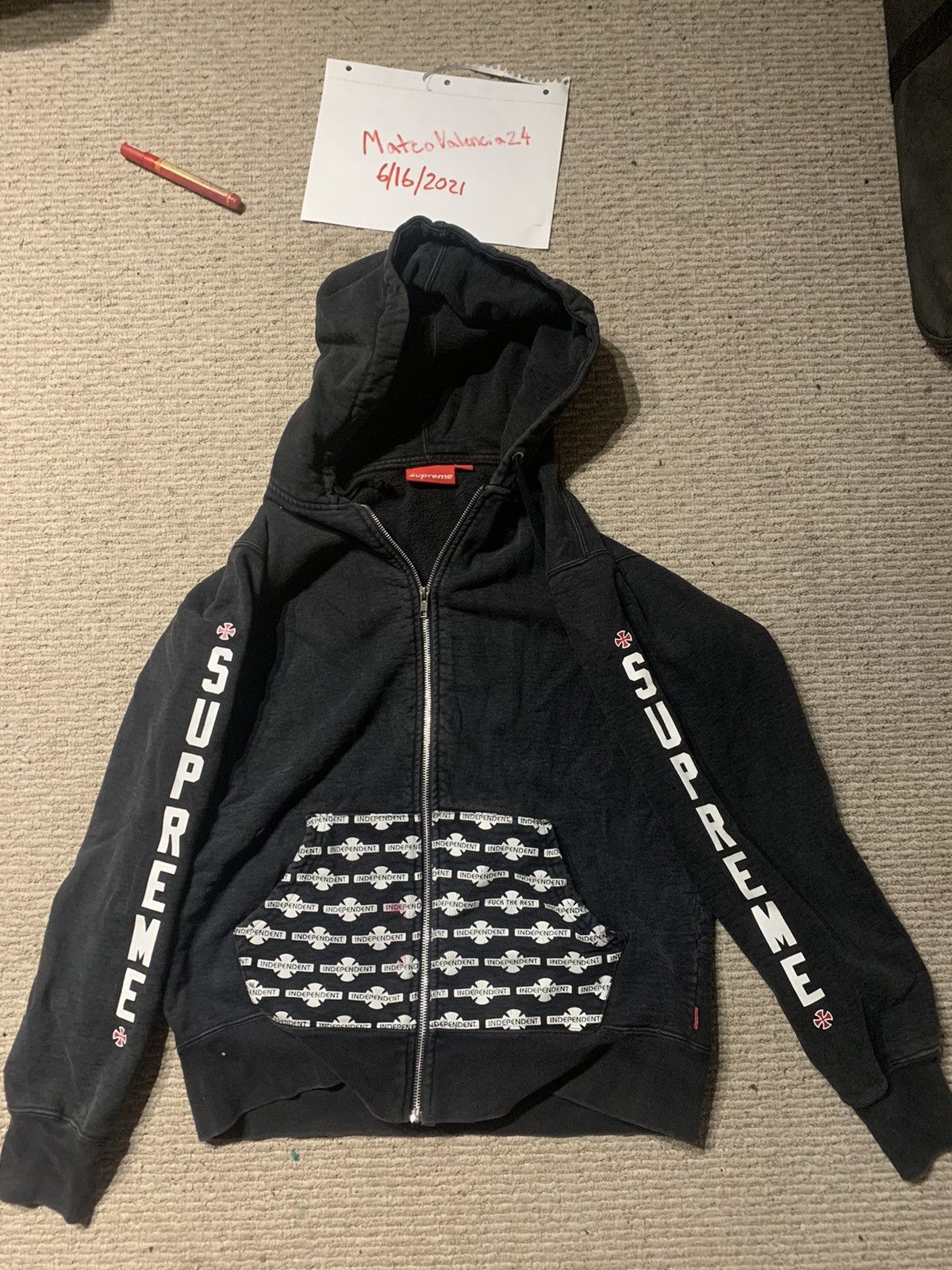 Supreme Supreme x independent skateboards collab hoodie | Grailed