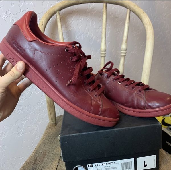 raf simons stan smith burgundy