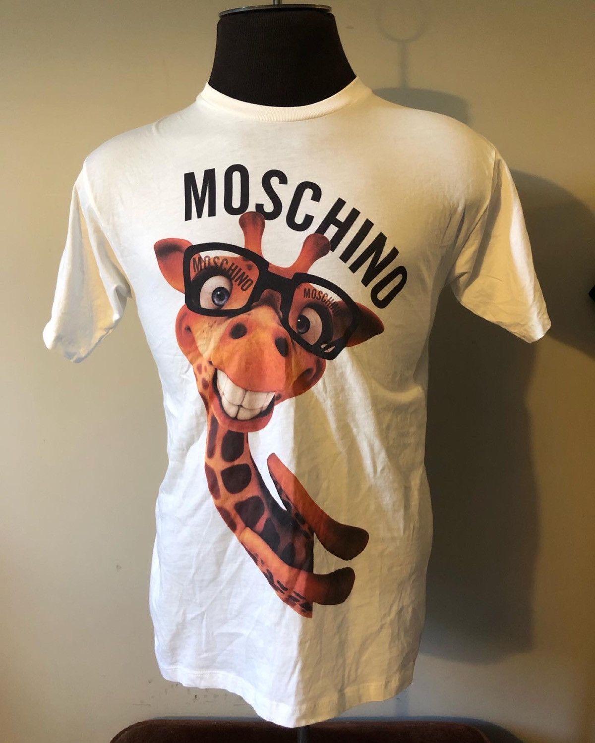 Moschino White Long-Sleeved Robot Print T-Shirt, Brand Size