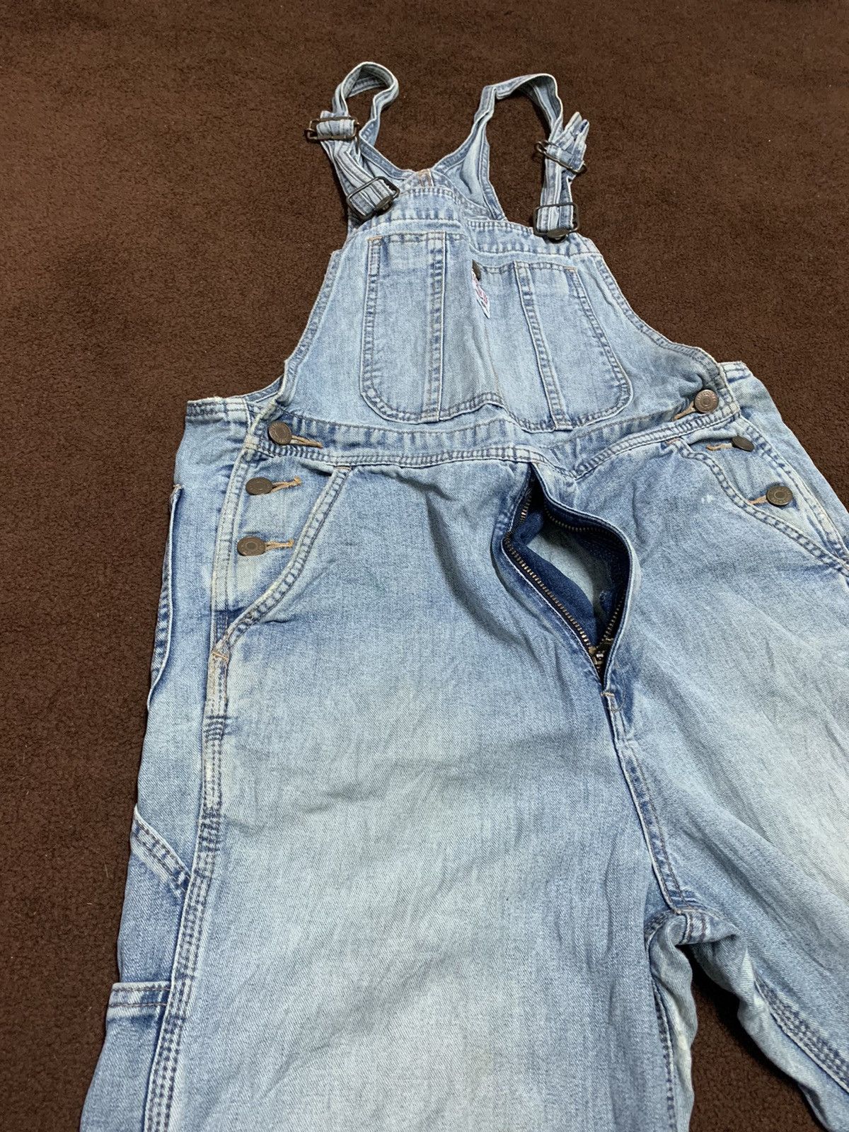 Edwin Vintage Edwin x Something Overall Indigo Street Fashion Size US 33 - 11 Thumbnail