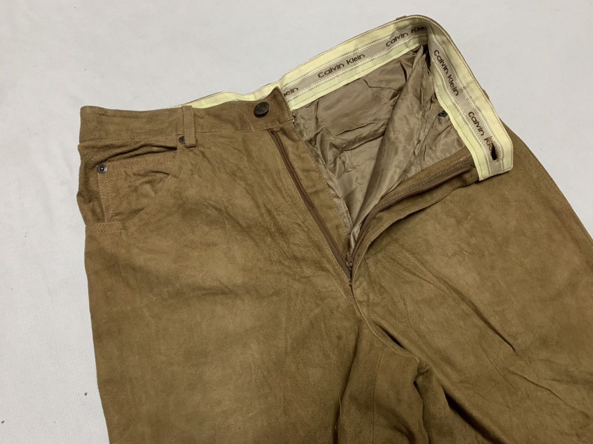 Calvin Klein × Genuine Leather CK Leather Pants - Calvin Klein Leather Trousers Size US 30 / EU 46 - 3 Thumbnail