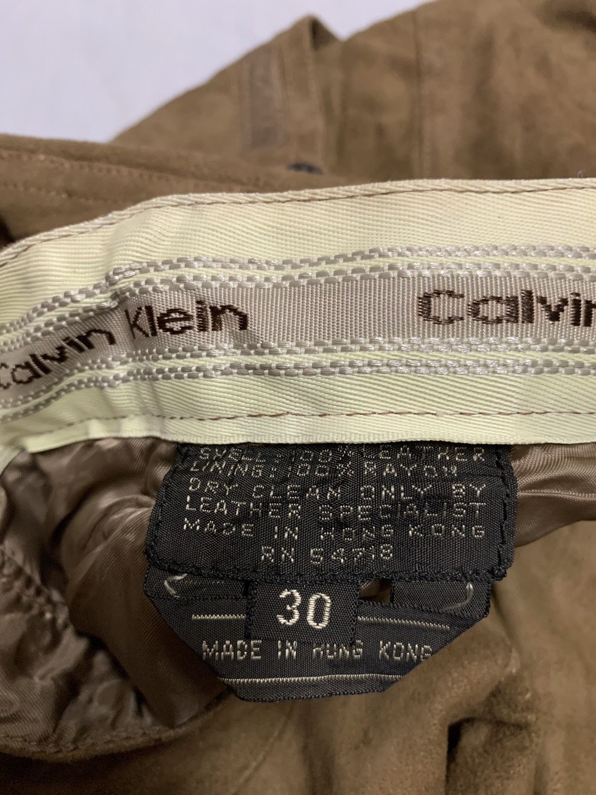 Calvin Klein × Genuine Leather CK Leather Pants - Calvin Klein Leather Trousers Size US 30 / EU 46 - 6 Thumbnail