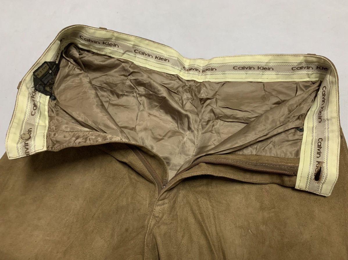 Calvin Klein × Genuine Leather CK Leather Pants - Calvin Klein Leather Trousers Size US 30 / EU 46 - 7 Thumbnail