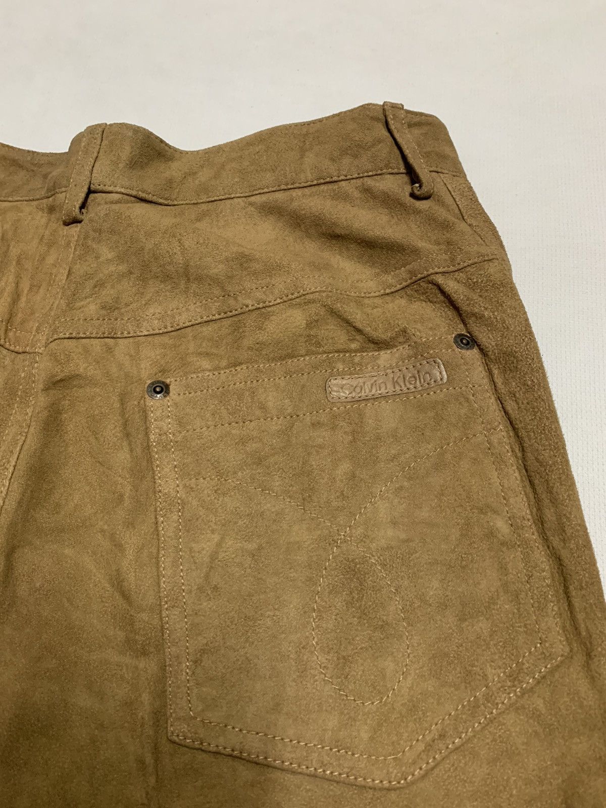 Calvin Klein × Genuine Leather CK Leather Pants - Calvin Klein Leather Trousers Size US 30 / EU 46 - 5 Thumbnail