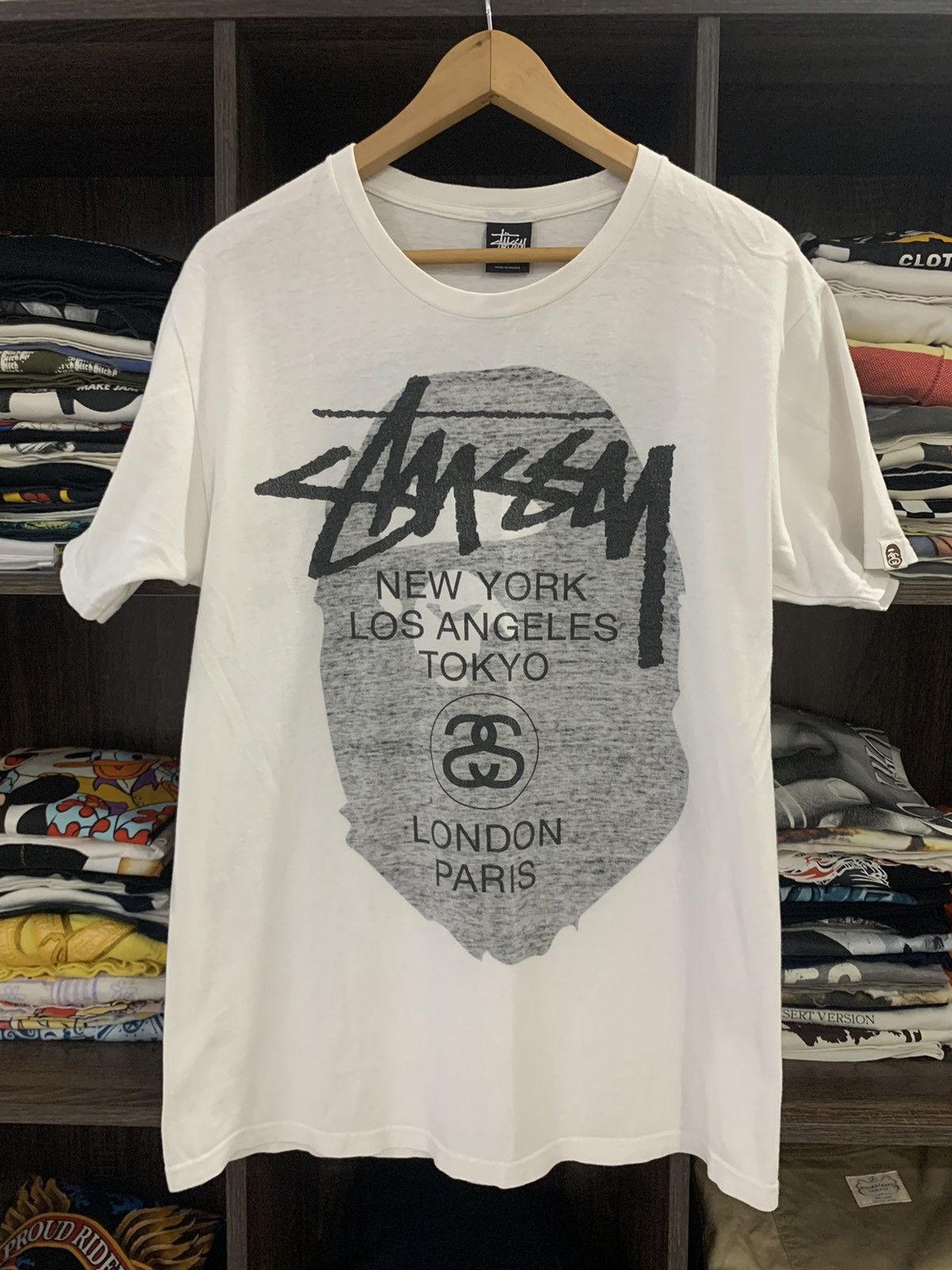 Bape × Stussy A Bathing Ape X Stussy Fall/Winter 2013 tee