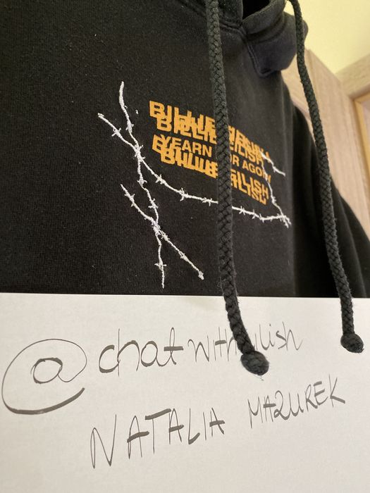 Billie Eilish BILLIE EILISH YEARN FOR AGONY JAW HOODIE RARE MERCH