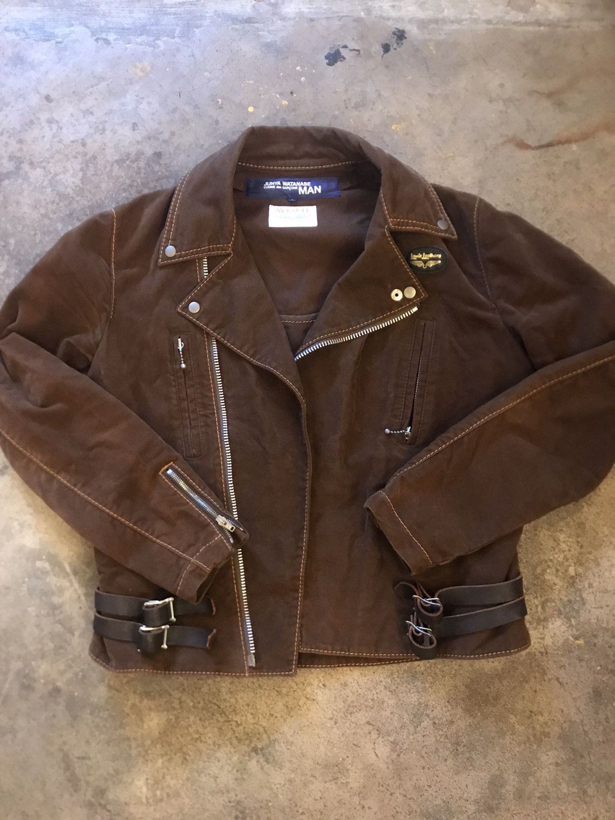 Junya Watanabe JUNYA WATANABE MAN x Lewis Leathers Cotton Riders Jacket |  Grailed