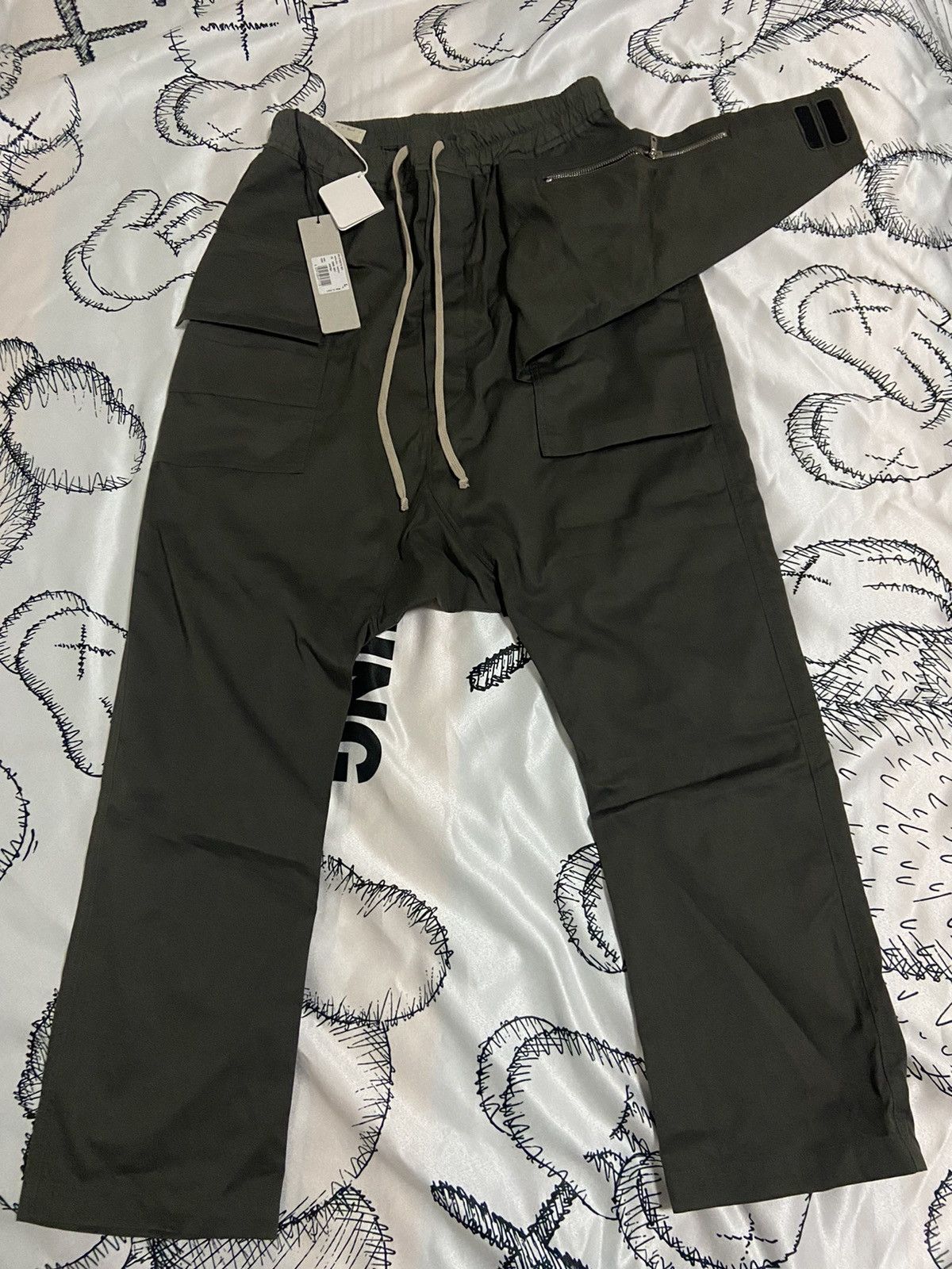Rick Owens Drkshdw 17ss Dark Dust Drop Crotch Memphis Cut Cargo