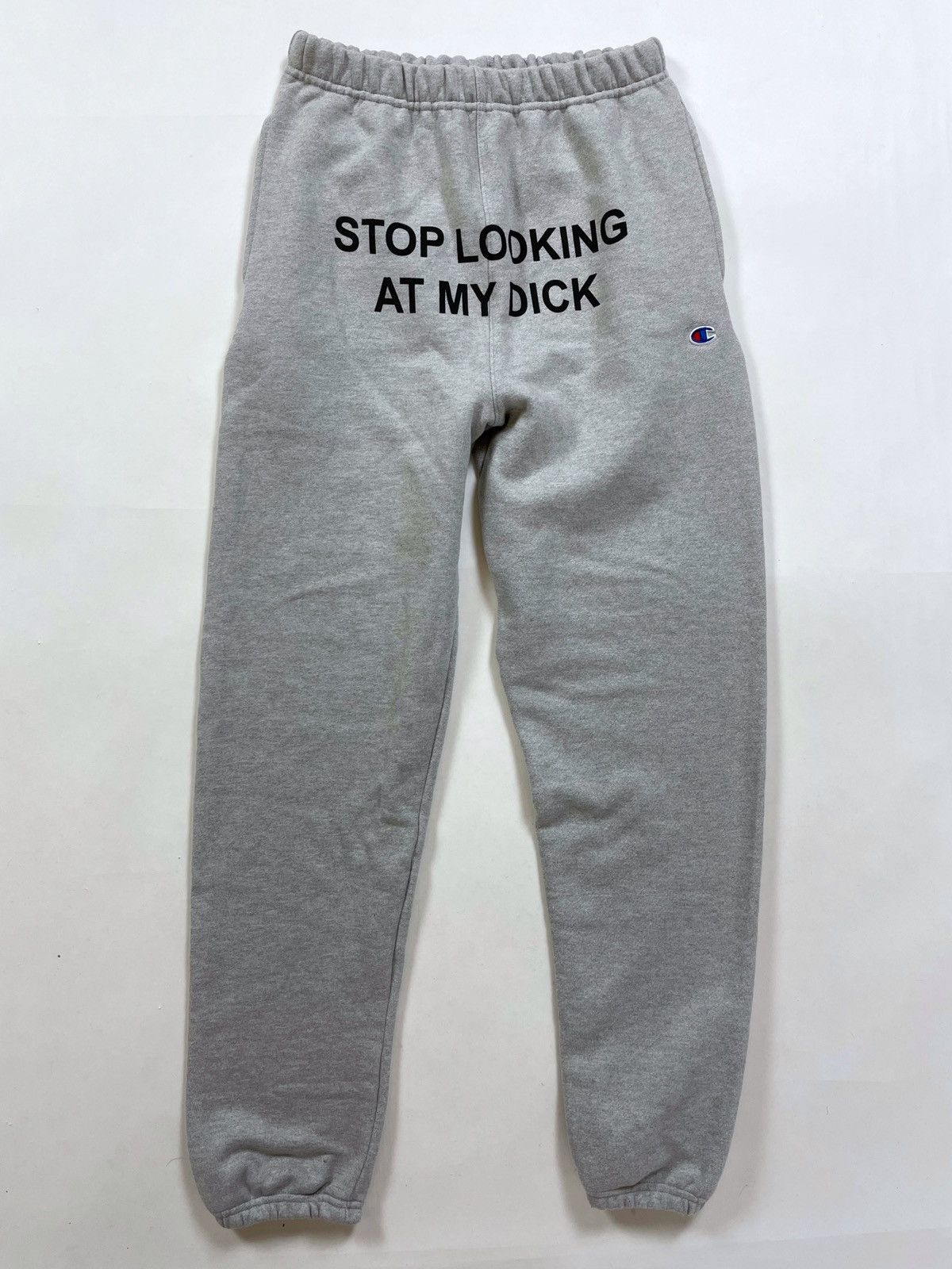 Stop looking at my d sweatpants champion outlet grey