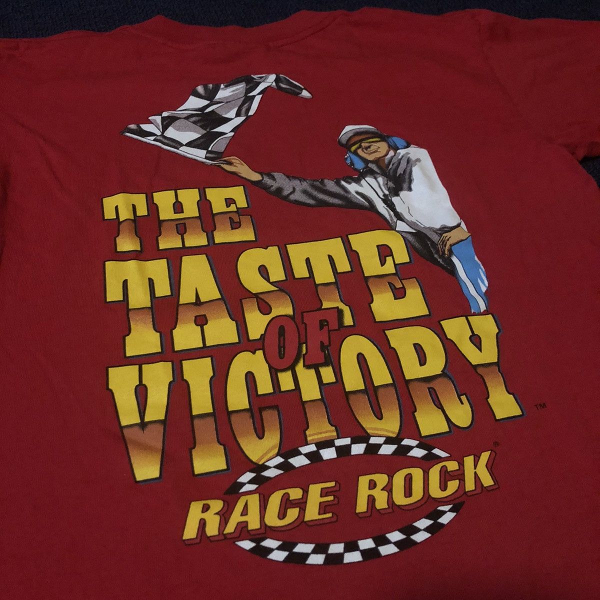 Other Vintage 90s Race Rock The Taste Of Victory Graphic Logo Tee Size US S / EU 44-46 / 1 - 1 Thumbnail