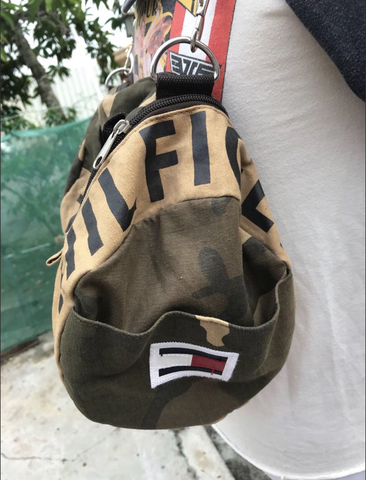 Camo Tommy Hilfiger Vintage Tommy Hilfiger Camouflage Duffle Bag Grailed