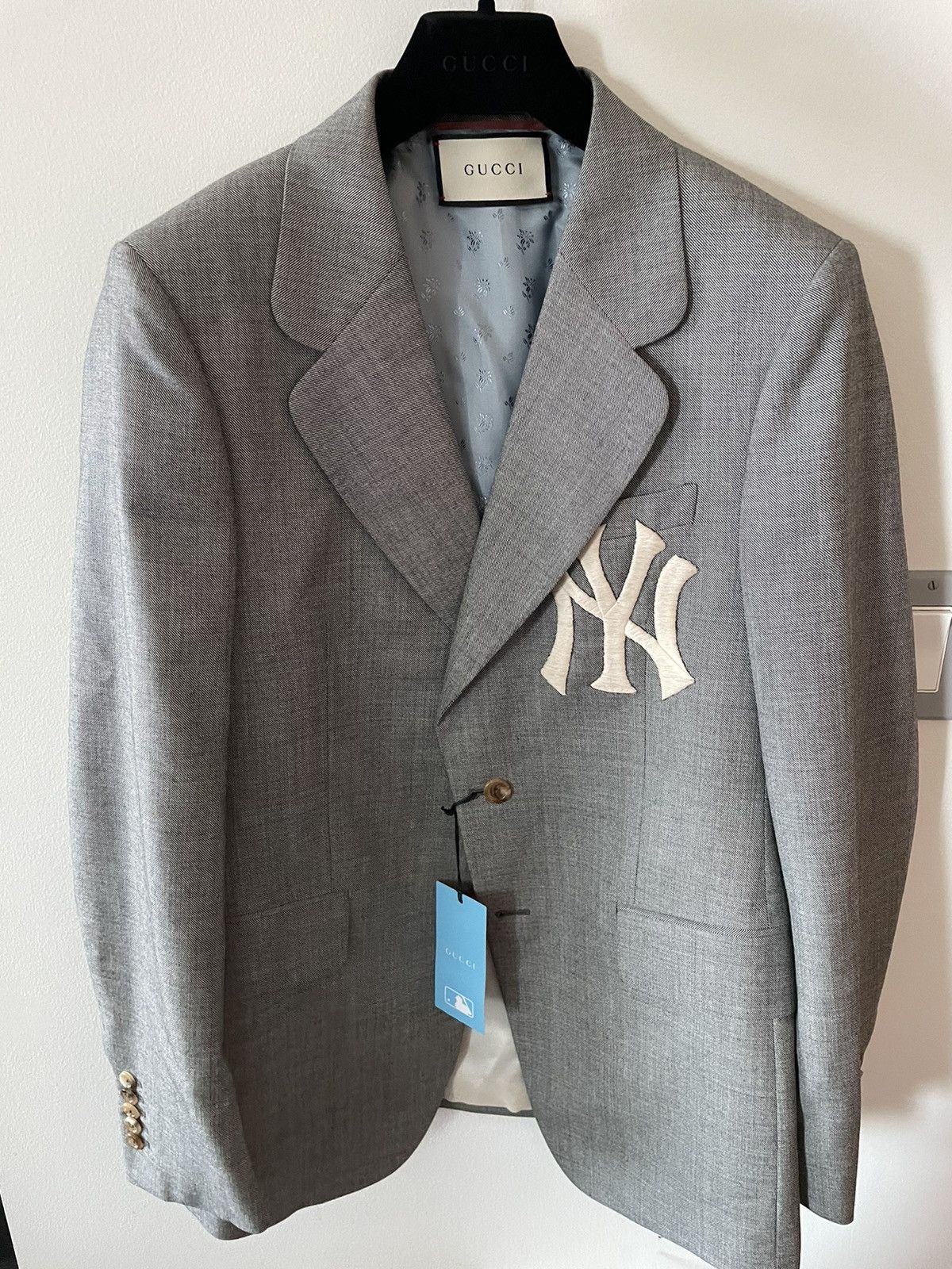 Gucci × New York Yankees Rare Extremely Limited Gucci x Yankees NY Logo Blazer New Size 48R - 11 Thumbnail