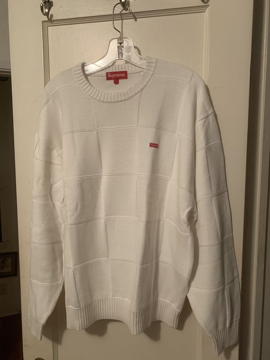 Supreme Supreme Tonal Checkerboard Sweater | Grailed