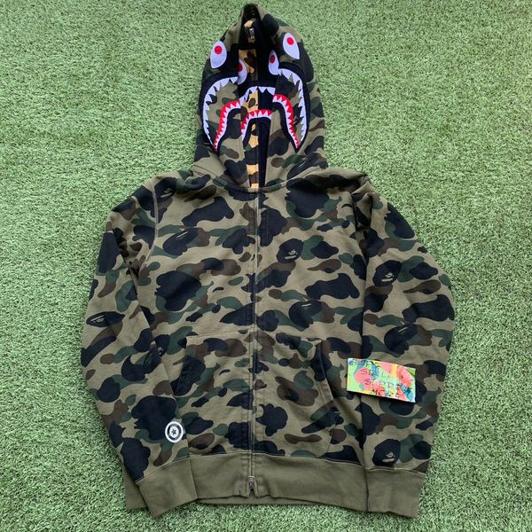 BAPE 1ST CAMO Double Shark Hoodies