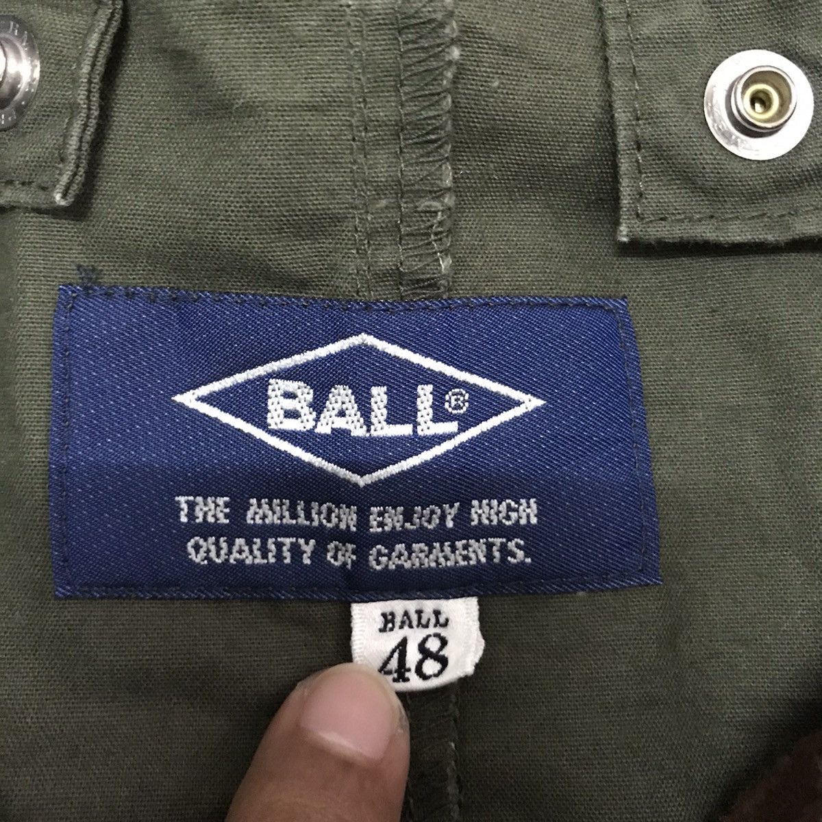 Japanese Brand Ball Jacket Hoodie With Inner Fleece Made in Japan Size US M / EU 48-50 / 2 - 18 Thumbnail