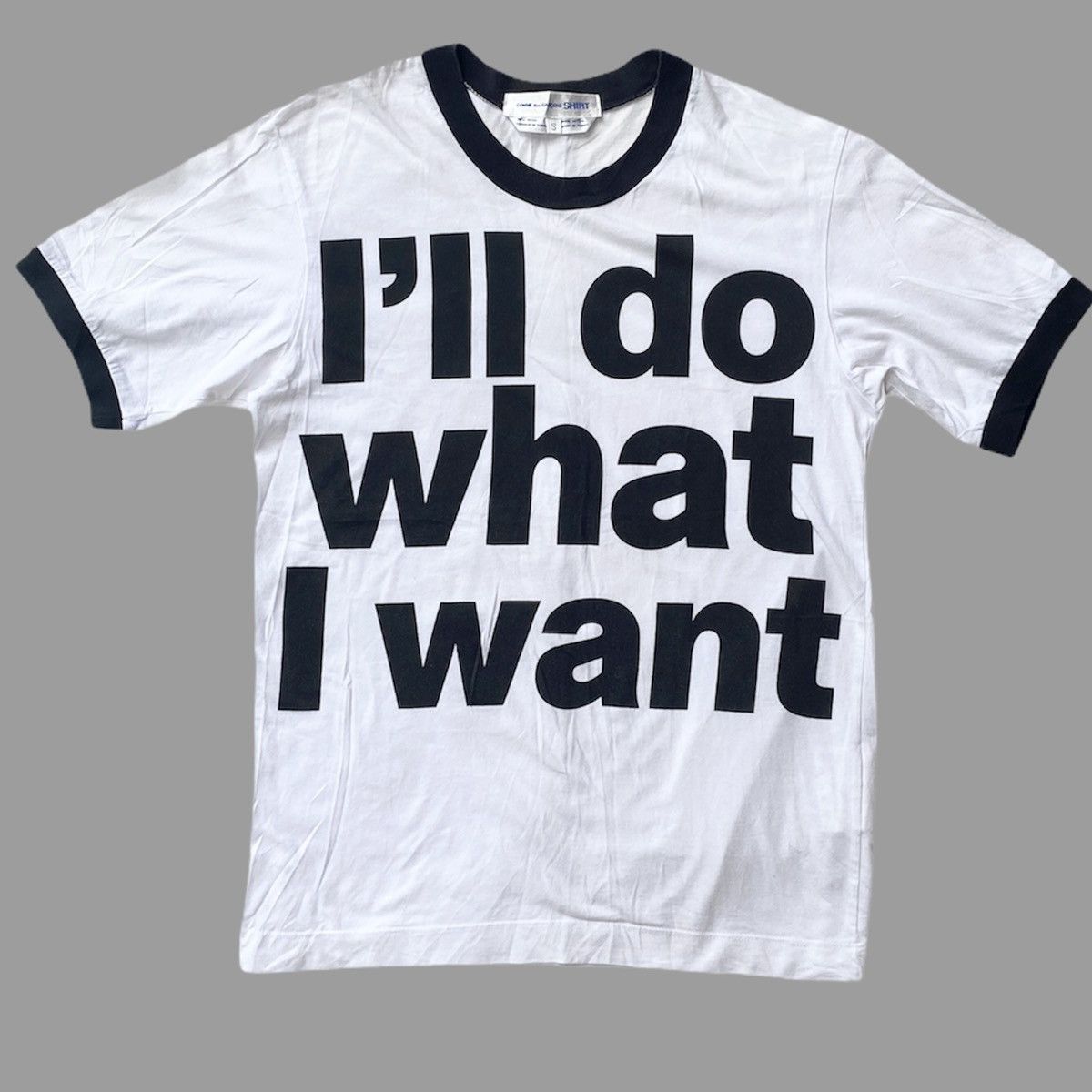 Comme des Garcons × Comme des Garcons Shirt I'll do what i Comme des Garcons × Comme des Garcons Shirt I'll do what i