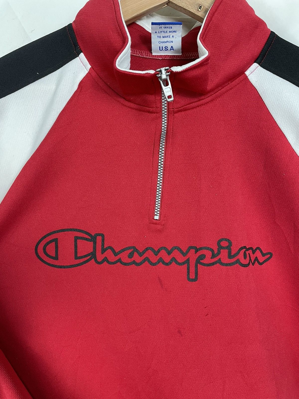 Champion × Vintage Vintage Champion USA Pullover | Spellout Oversized Size US XXL / EU 58 / 5 - 8 Thumbnail