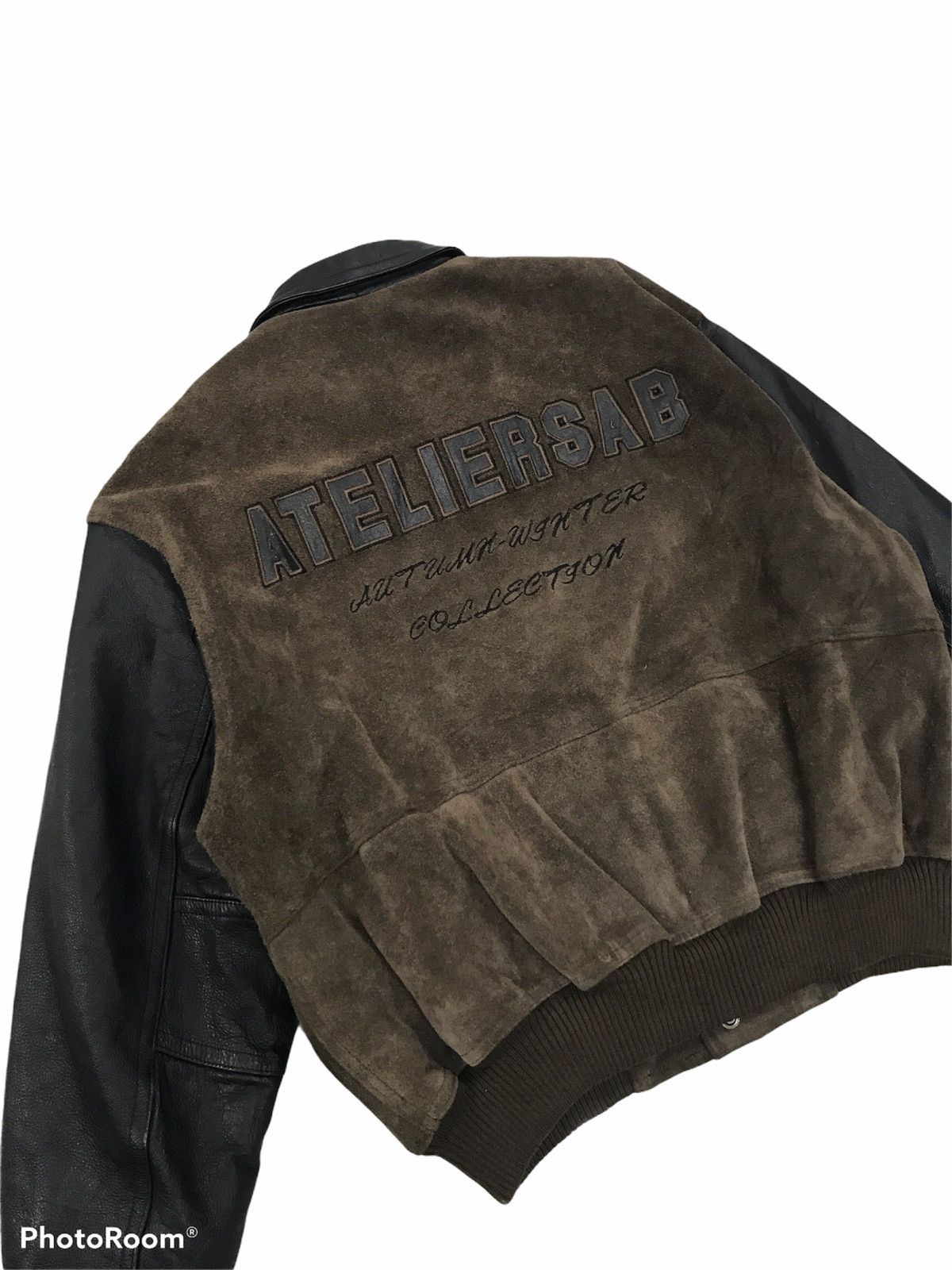 Japanese Brand Vintage Atelier Sab AW Collection Bomber Jacket Leather Size US M / EU 48-50 / 2 - 4 Thumbnail