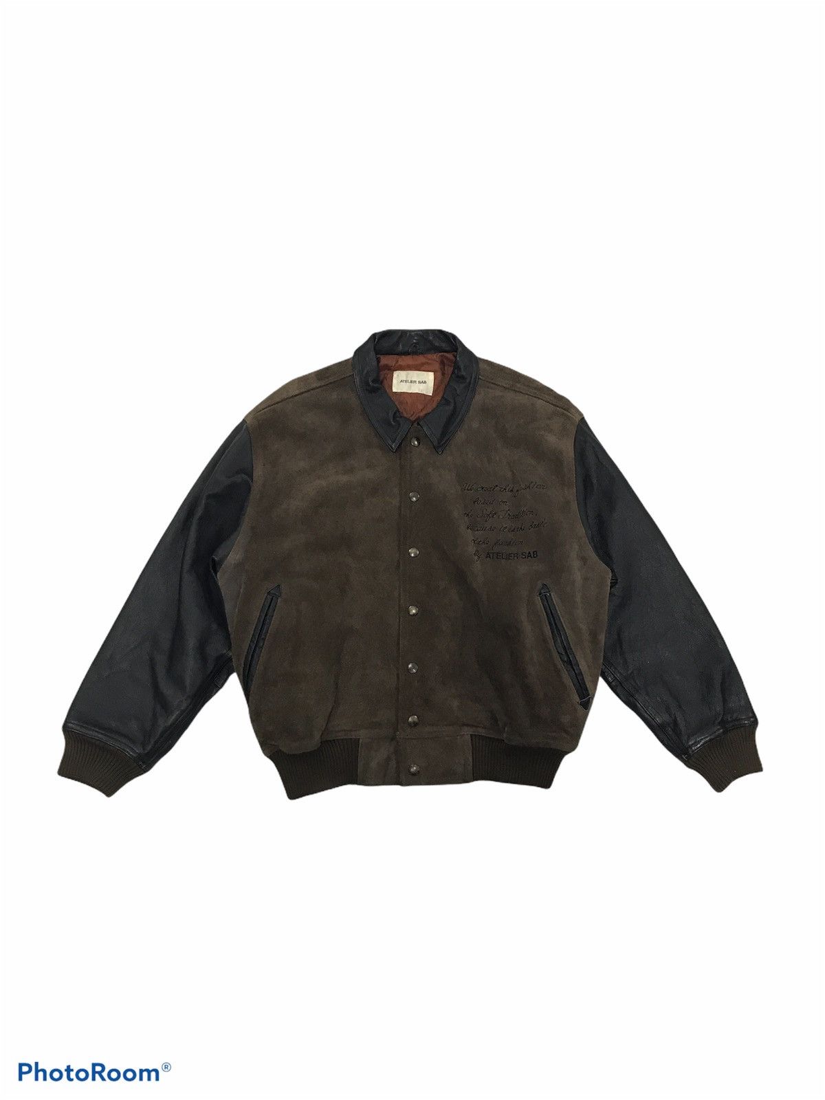 Japanese Brand Vintage Atelier Sab AW Collection Bomber Jacket Leather Size US M / EU 48-50 / 2 - 2 Thumbnail
