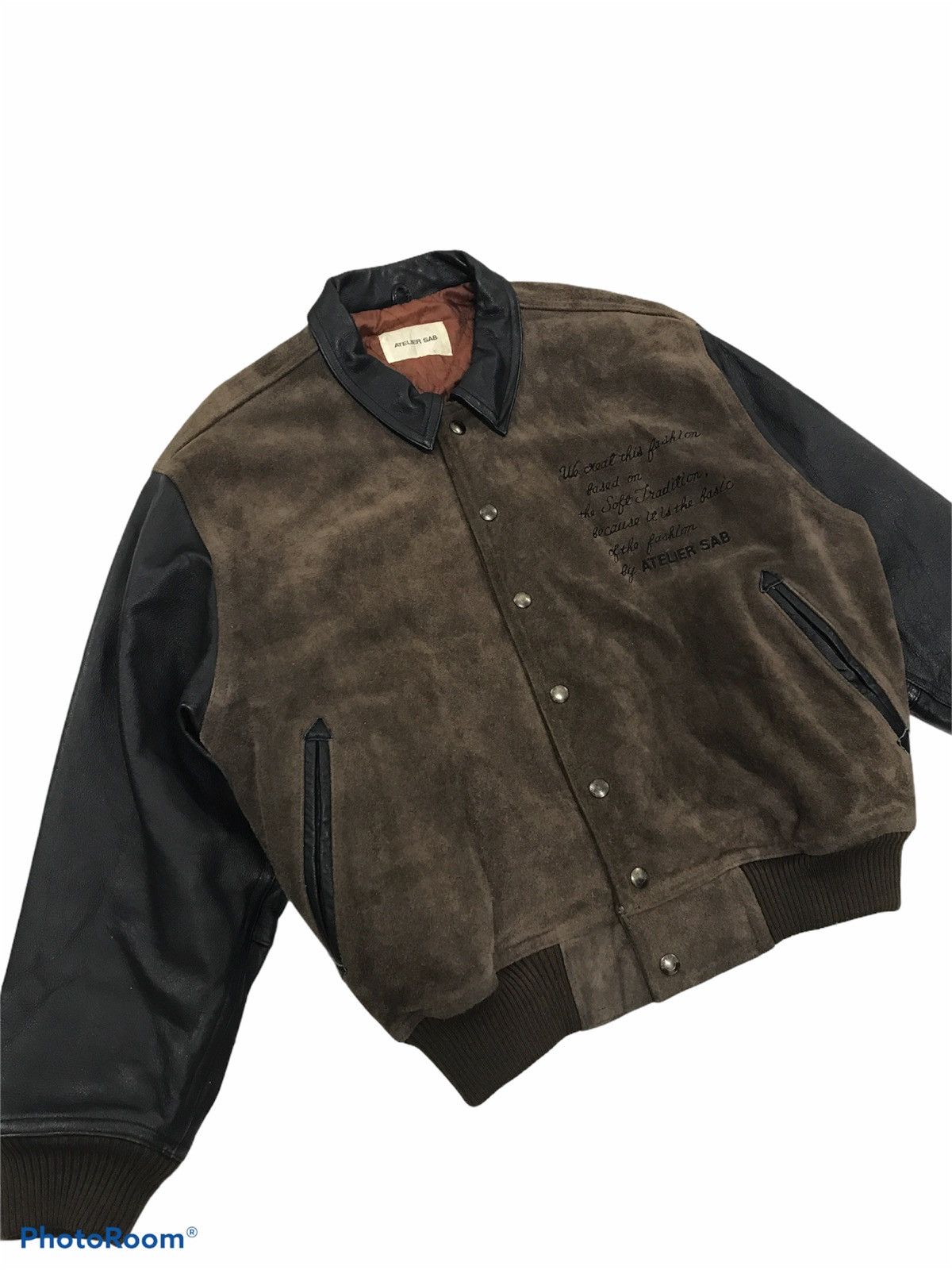 Japanese Brand Vintage Atelier Sab AW Collection Bomber Jacket Leather Size US M / EU 48-50 / 2 - 5 Thumbnail