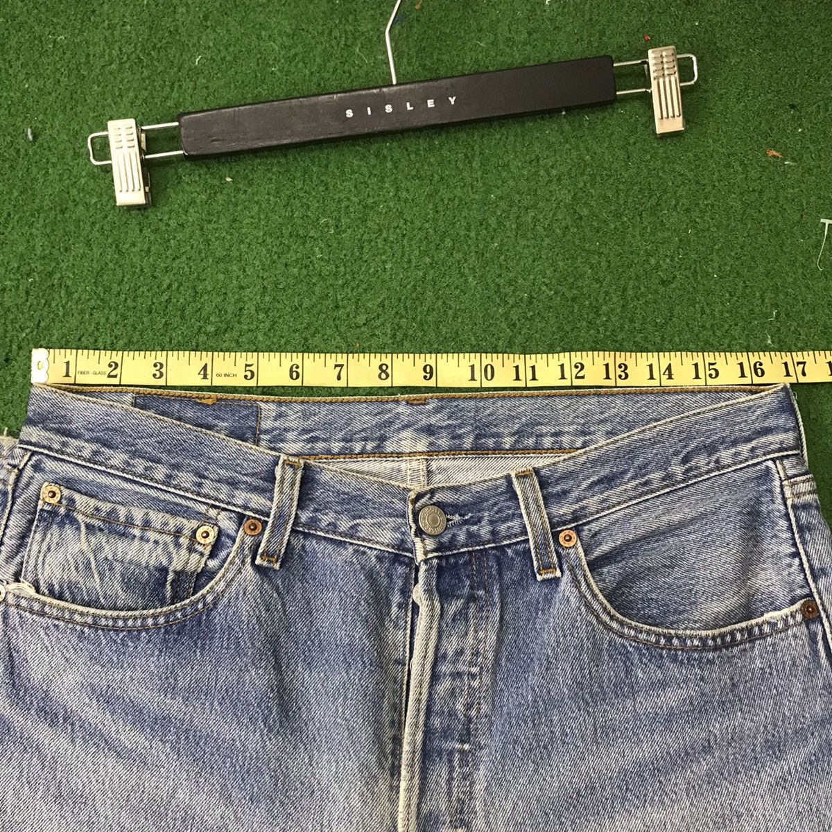 Levi's Vintage 90s Levis 501 Lightwash Nice Faded Made in Polad Size US 33 - 18 Thumbnail