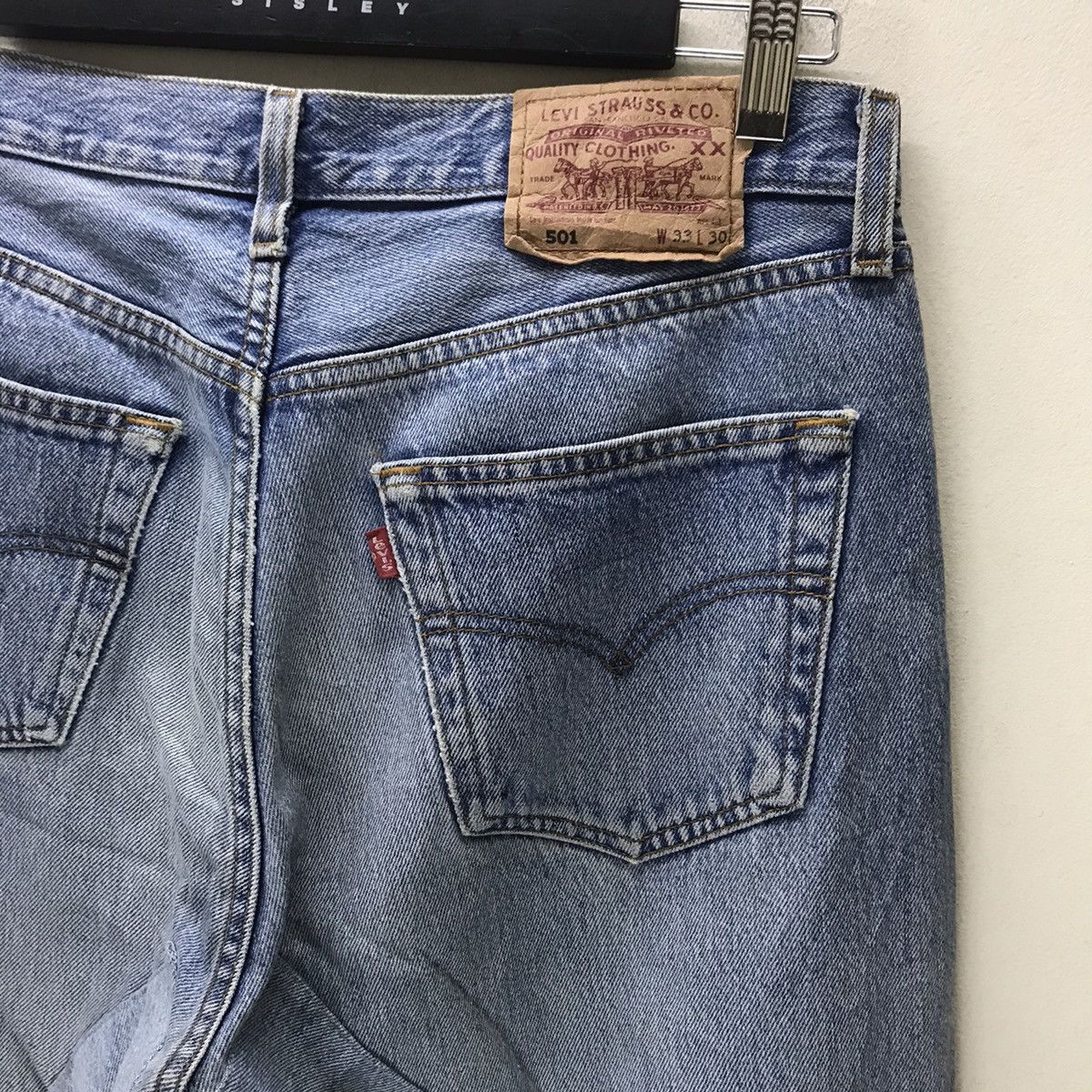 Levi's Vintage 90s Levis 501 Lightwash Nice Faded Made in Polad Size US 33 - 13 Thumbnail