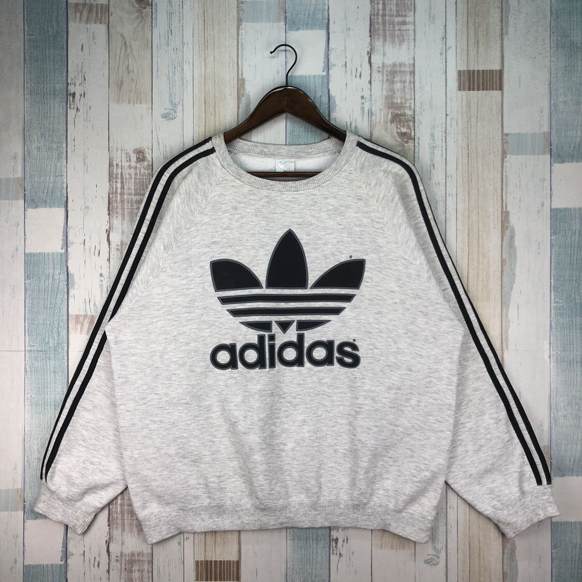 Adidas Vintage Adidas Big Logo Sweatshirt Crewneck Size US L / EU 52-54 / 3 - 1 Thumbnail