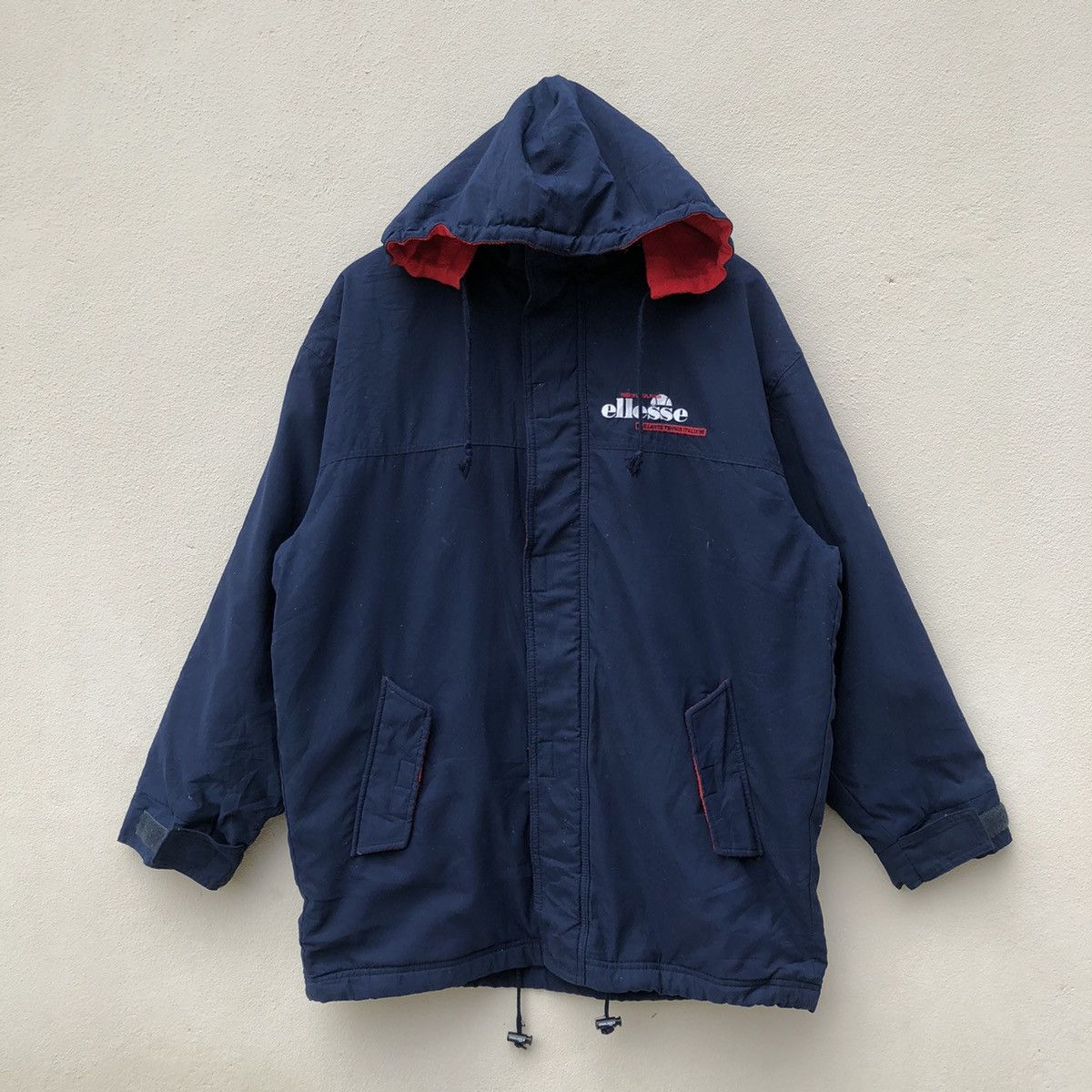 Vintage ELLESSE EMROIDERED BIG LOGO Hoodie jacket