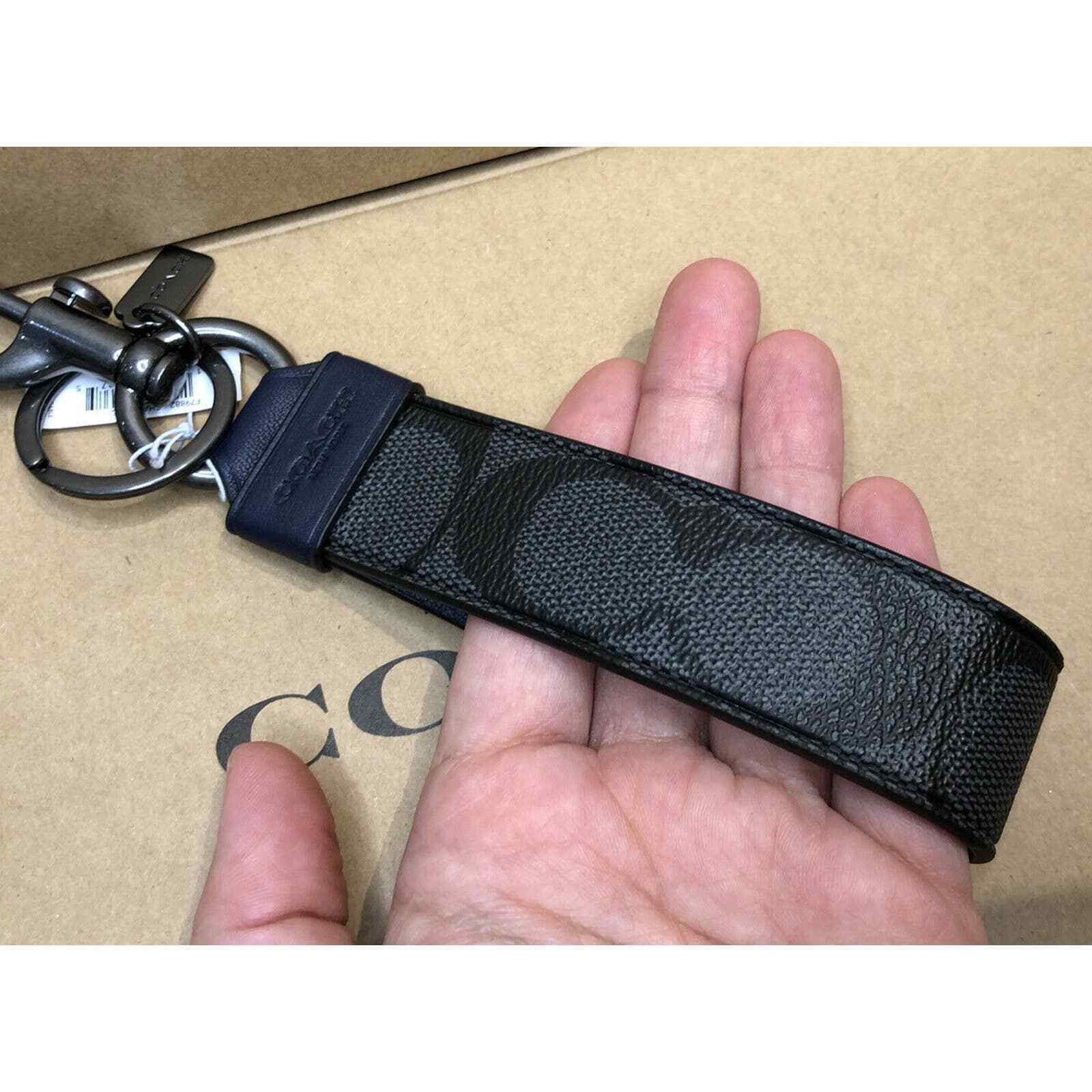 Coach Coach Signature Coated Canvas & Leather CC Lg Loop Key | Grailed