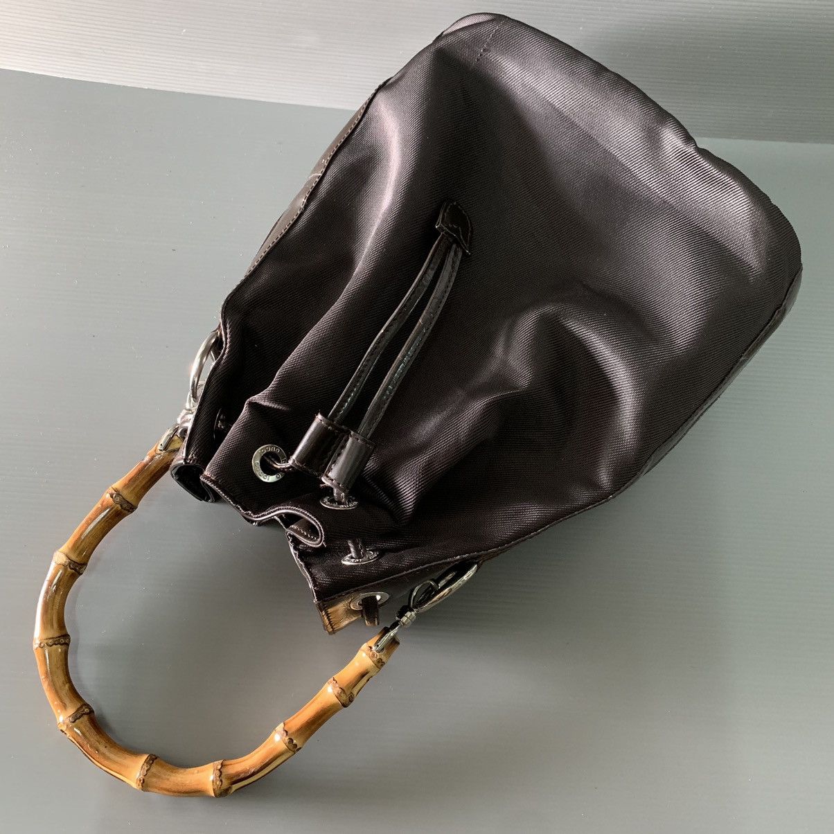Gucci Gucci Bamboo Canvas Shoulder Bag Size ONE SIZE - 15 Thumbnail