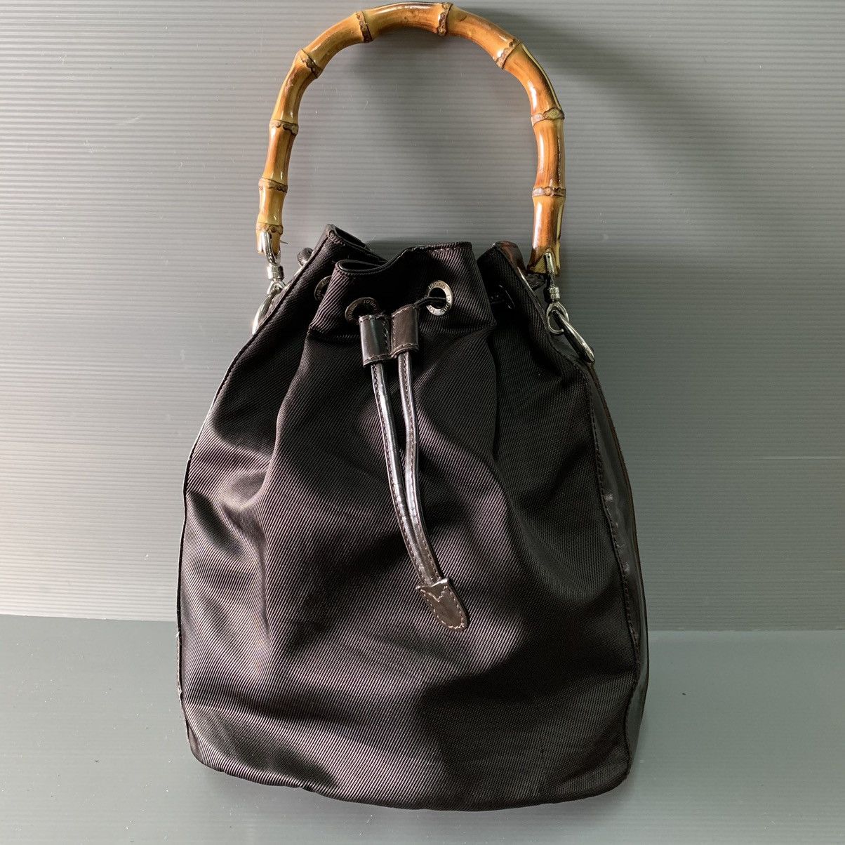 Gucci Gucci Bamboo Canvas Shoulder Bag Size ONE SIZE - 1 Thumbnail