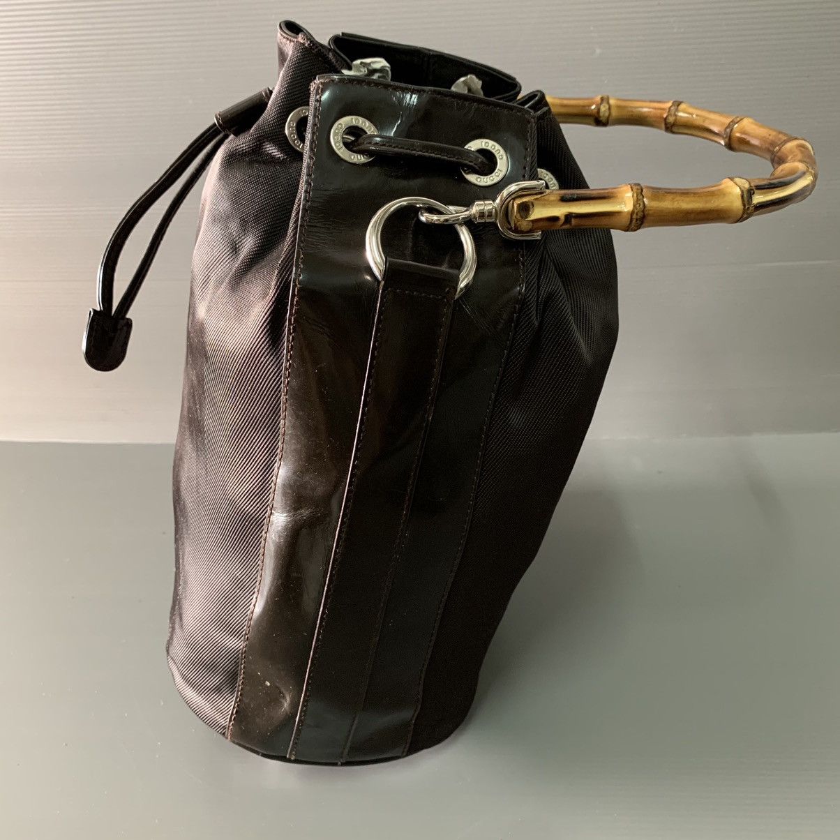 Gucci Gucci Bamboo Canvas Shoulder Bag Size ONE SIZE - 2 Thumbnail