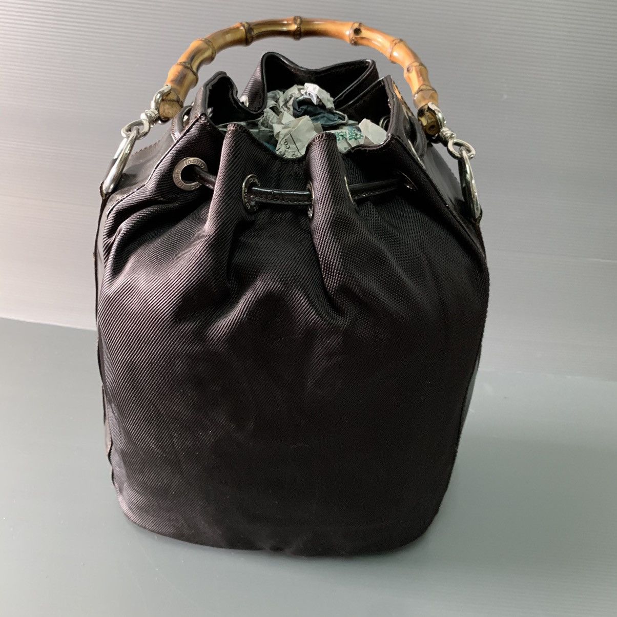 Gucci Gucci Bamboo Canvas Shoulder Bag Size ONE SIZE - 5 Thumbnail