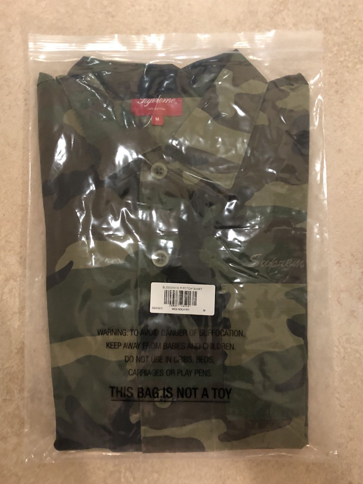 Supreme Supreme blessings ripstop shirt woodland camo- Size M | Grailed