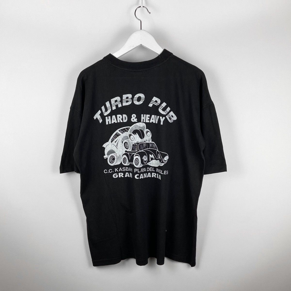 Band Tees Vintage 90’s rare Turbo Pub Hard & Heavy Grand Canaria tee Size US XXL / EU 58 / 5 - 1 Thumbnail