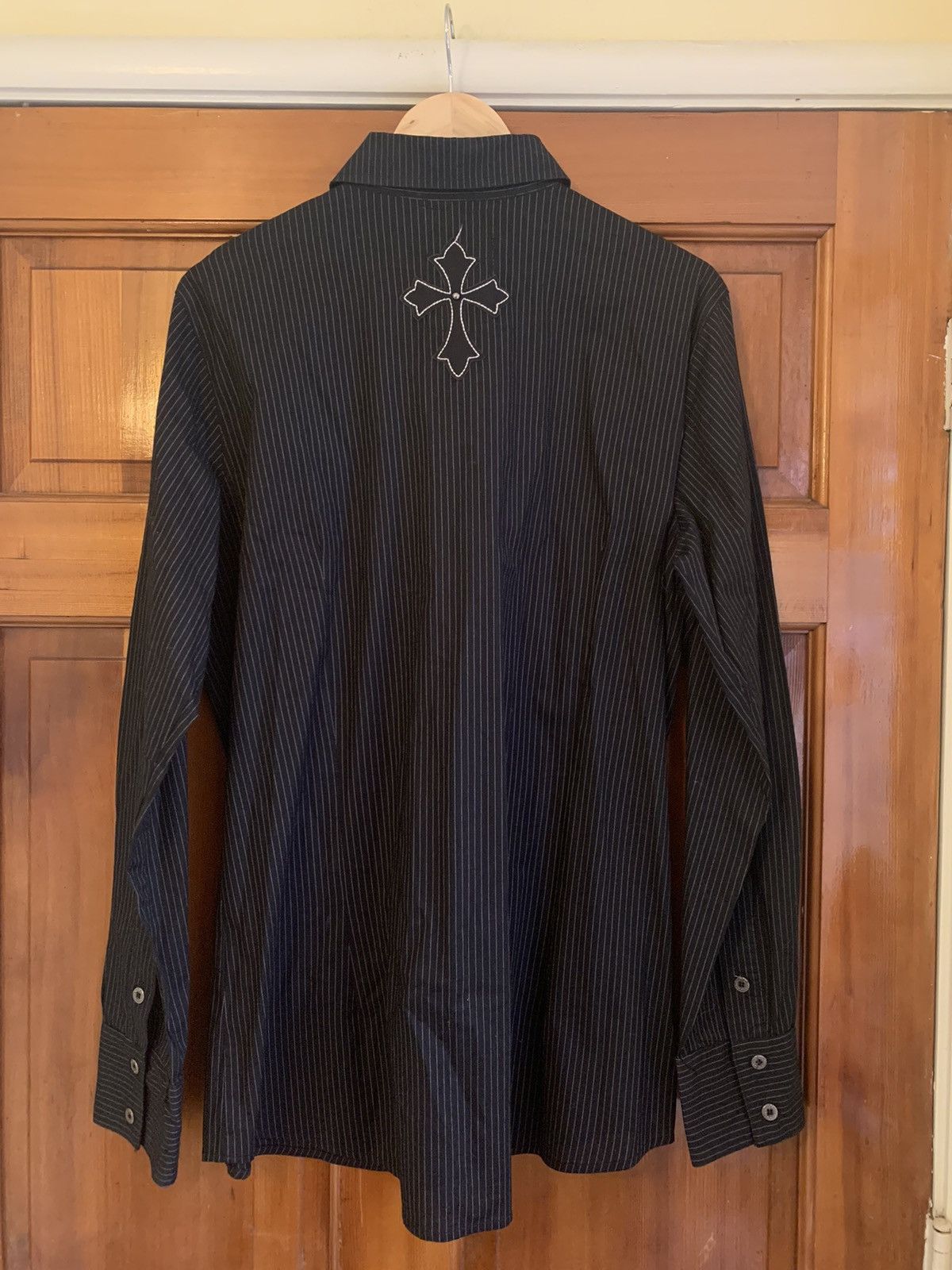 Vintage *RARE* Vintage Black Hearts Brigade Gothic Cross Embroidered Size US XL / EU 56 / 4 - 2 Thumbnail