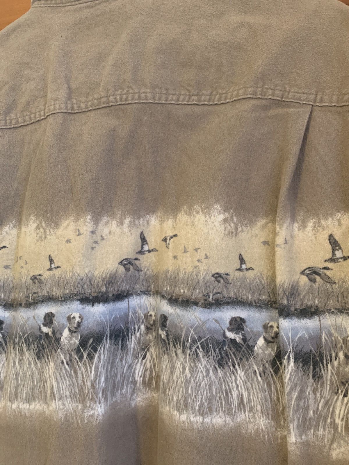 Cabelas × Vintage *RARE* Vintage Cabelas Hunting Dog Sueded FleeceCotton Shirt Size US XL / EU 56 / 4 - 7 Thumbnail