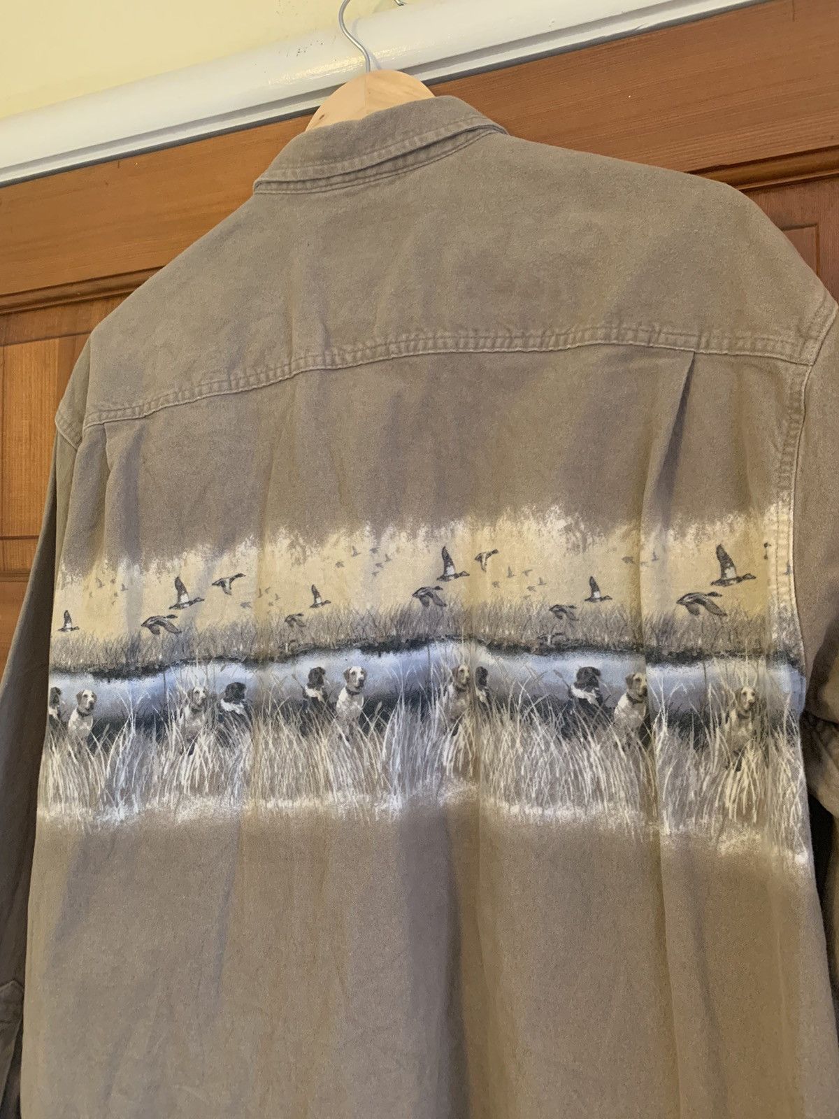 Cabelas × Vintage *RARE* Vintage Cabelas Hunting Dog Sueded FleeceCotton Shirt Size US XL / EU 56 / 4 - 6 Thumbnail