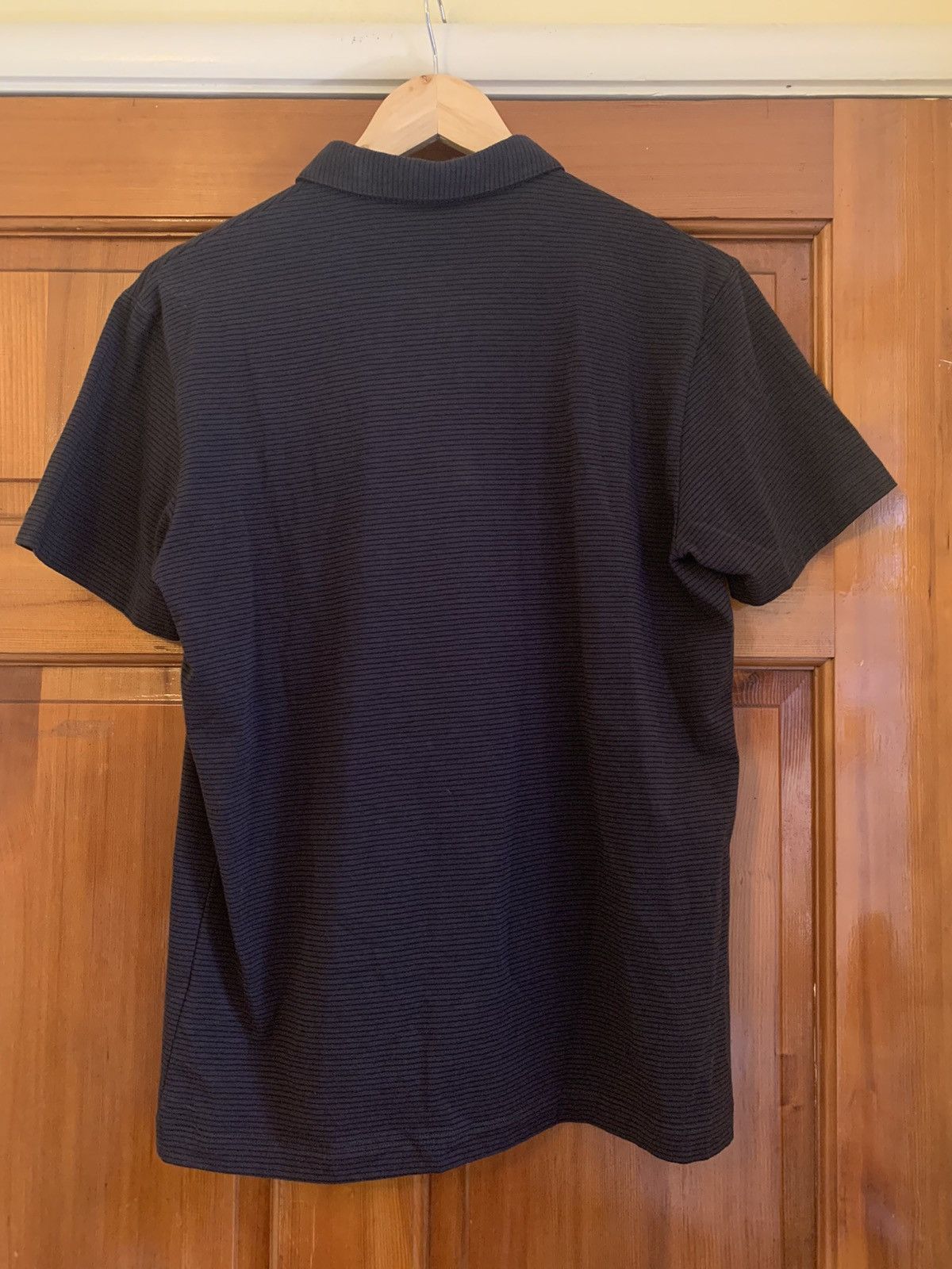 Designer × Theory *RARE* Brand New Theory Striped Peruvian Cotton Polo Shirt M Size US M / EU 48-50 / 2 - 2 Thumbnail