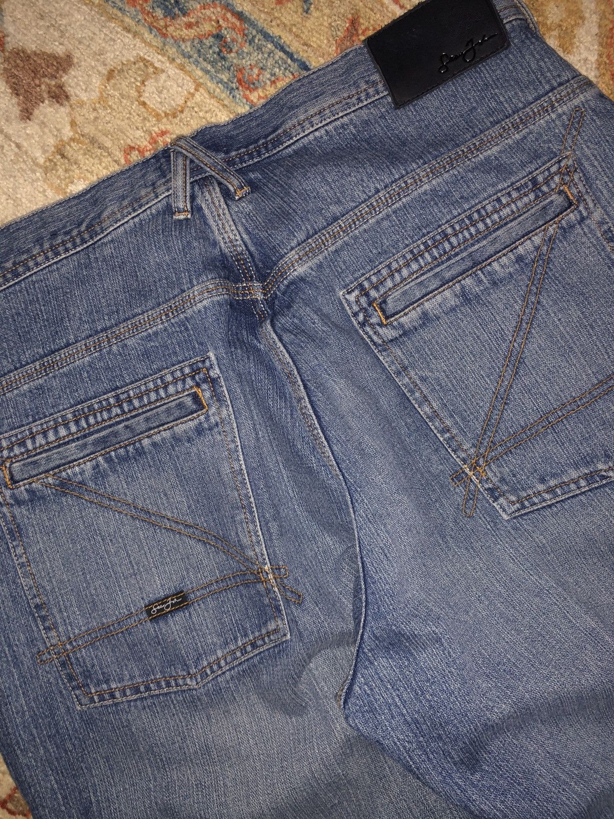 Vintage VTG Sean John Baggy Blue Denim Jeans 36x30 Size US 36 / EU 52 - 4 Thumbnail