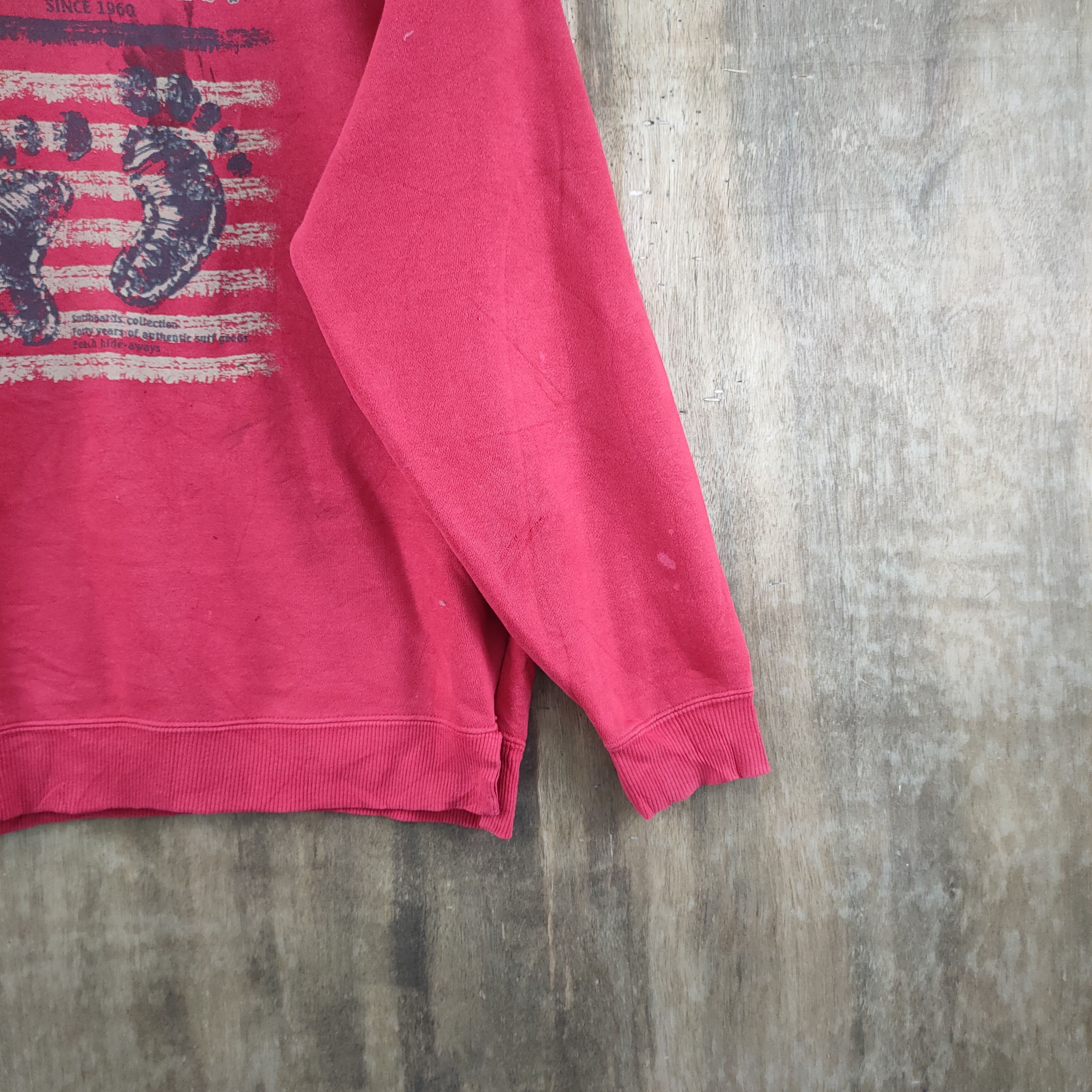 Hang Ten VINTAGE HANG TEN FADED RED SWEATSHIRT Size US L / EU 52-54 / 3 - 5 Thumbnail