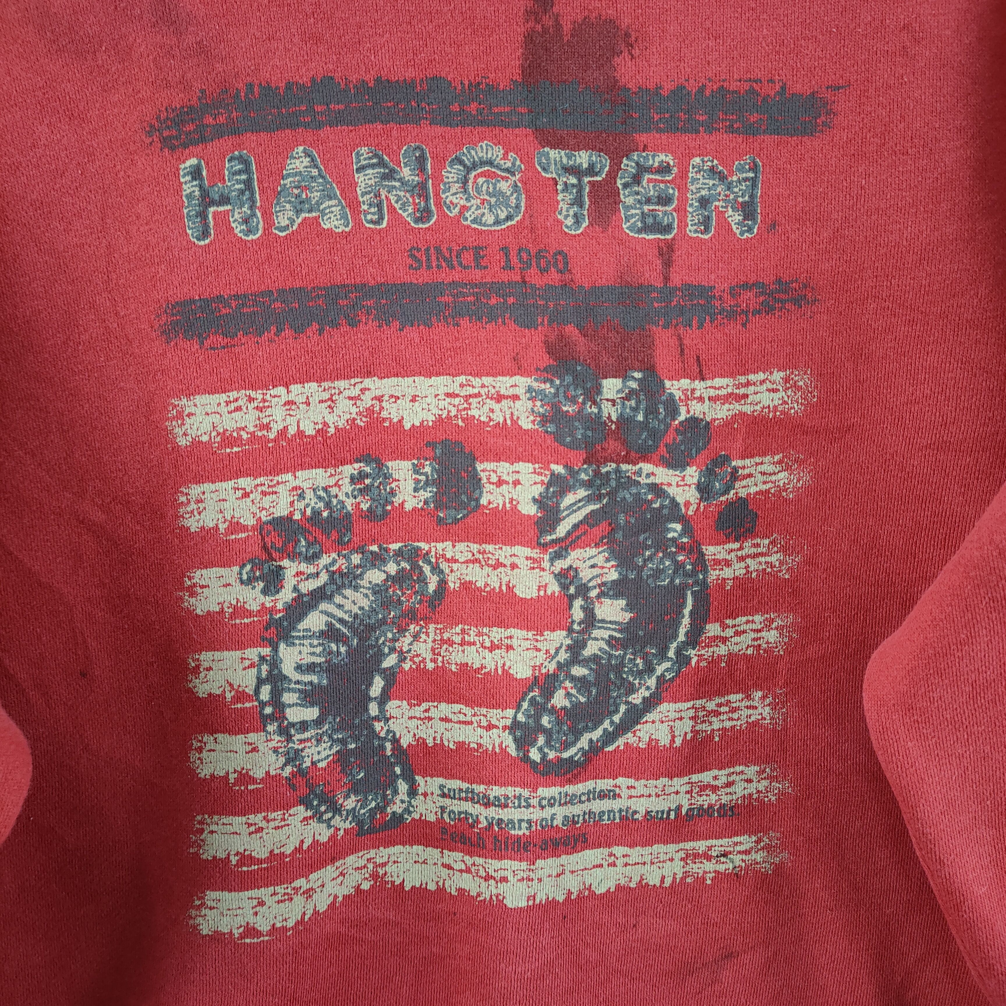 Hang Ten VINTAGE HANG TEN FADED RED SWEATSHIRT Size US L / EU 52-54 / 3 - 9 Thumbnail