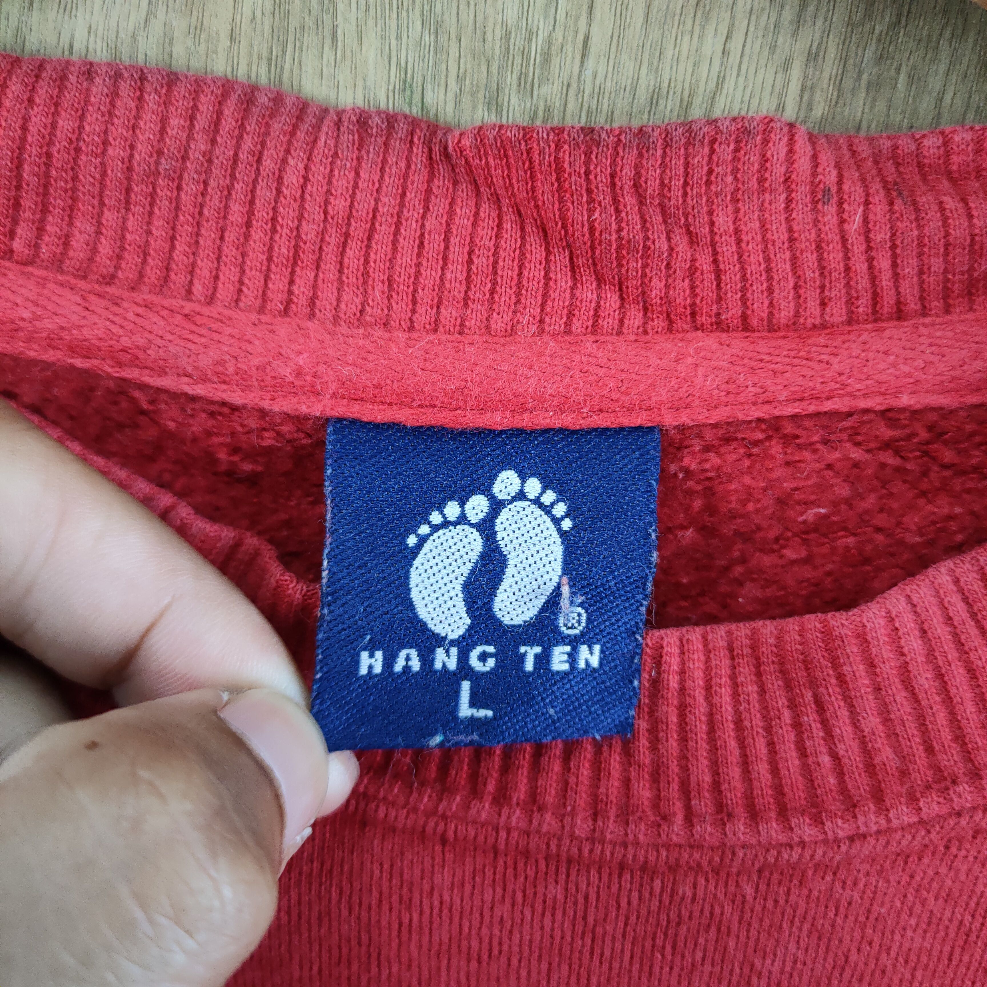 Hang Ten VINTAGE HANG TEN FADED RED SWEATSHIRT Size US L / EU 52-54 / 3 - 6 Thumbnail