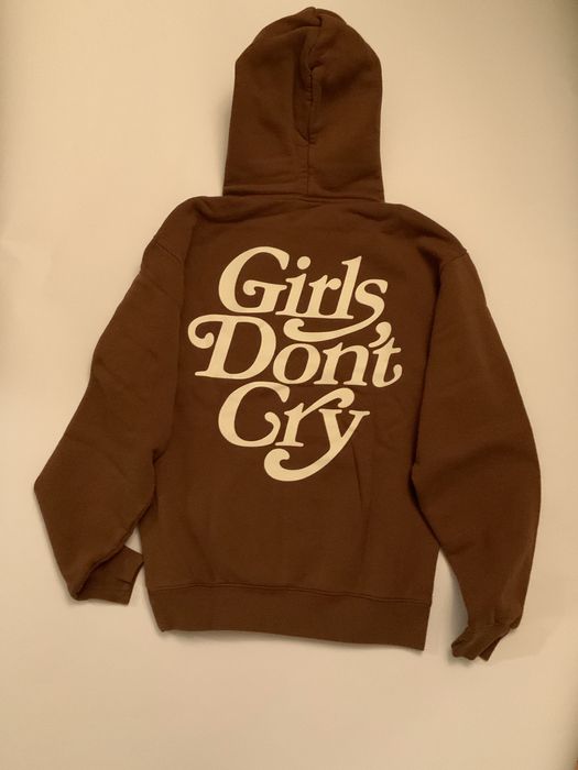 Girls Dont Cry Girls don't cry logo hoodie brown / tan size large