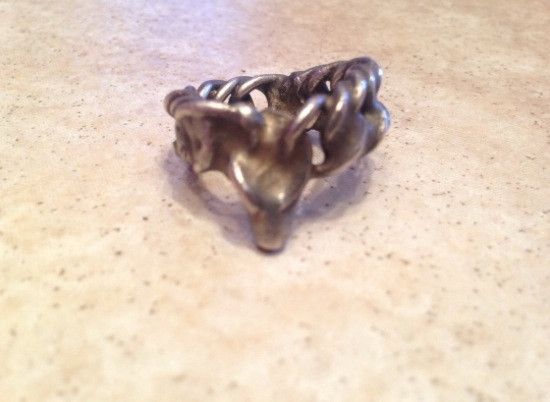 Carol Christian Poell Melted chain sterling silver ring Carol Christian Poell Melted chain sterling silver ring