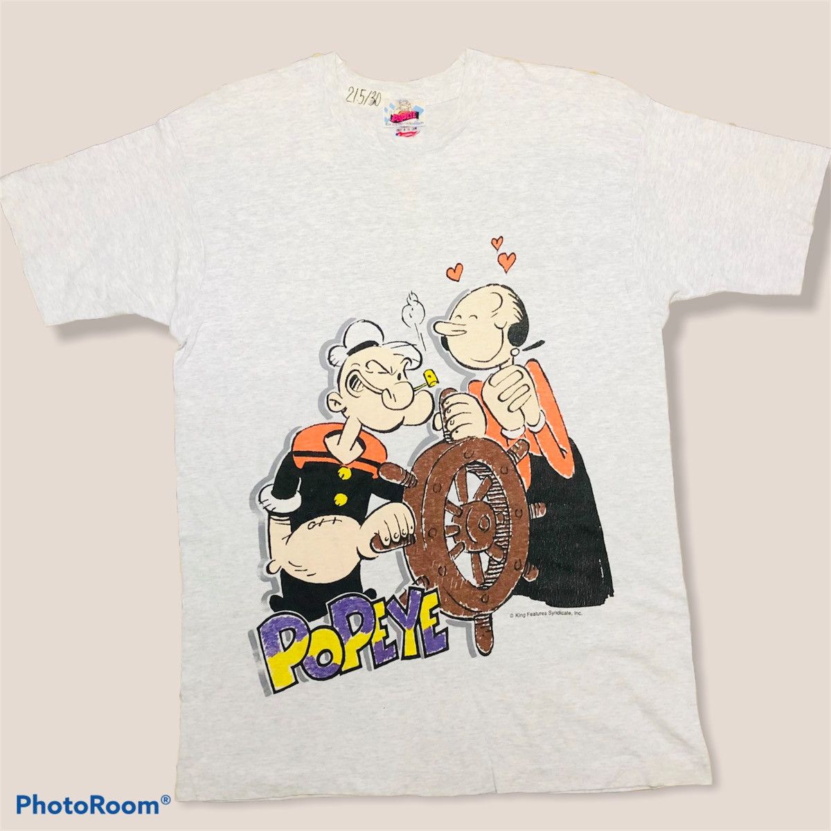 Cartoon Network × Fruit Of The Loom × Vintage Vintage Popeye Tee Size US XL / EU 56 / 4 - 1 Thumbnail