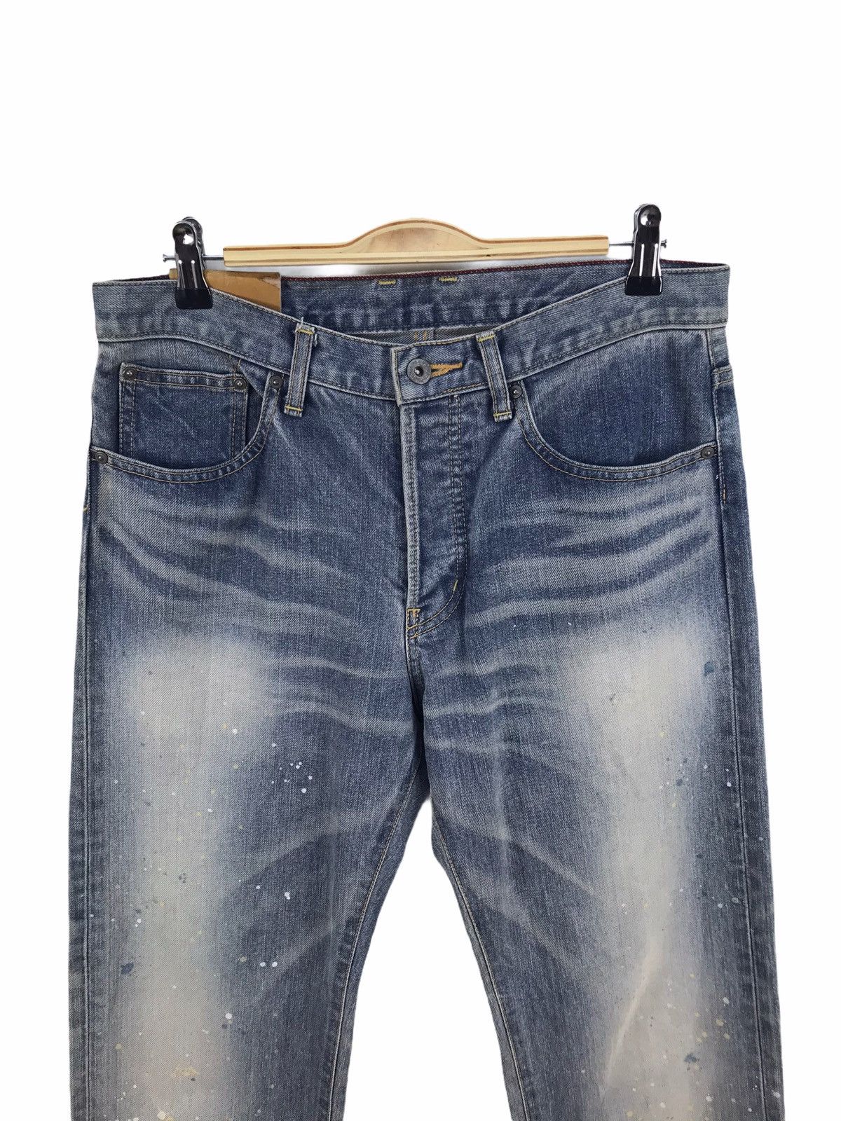 Takeo Kikuchi Vintage 90s Takeo Kikuchi Painted Denim Jeans Size US 32 / EU 48 - 2 Thumbnail