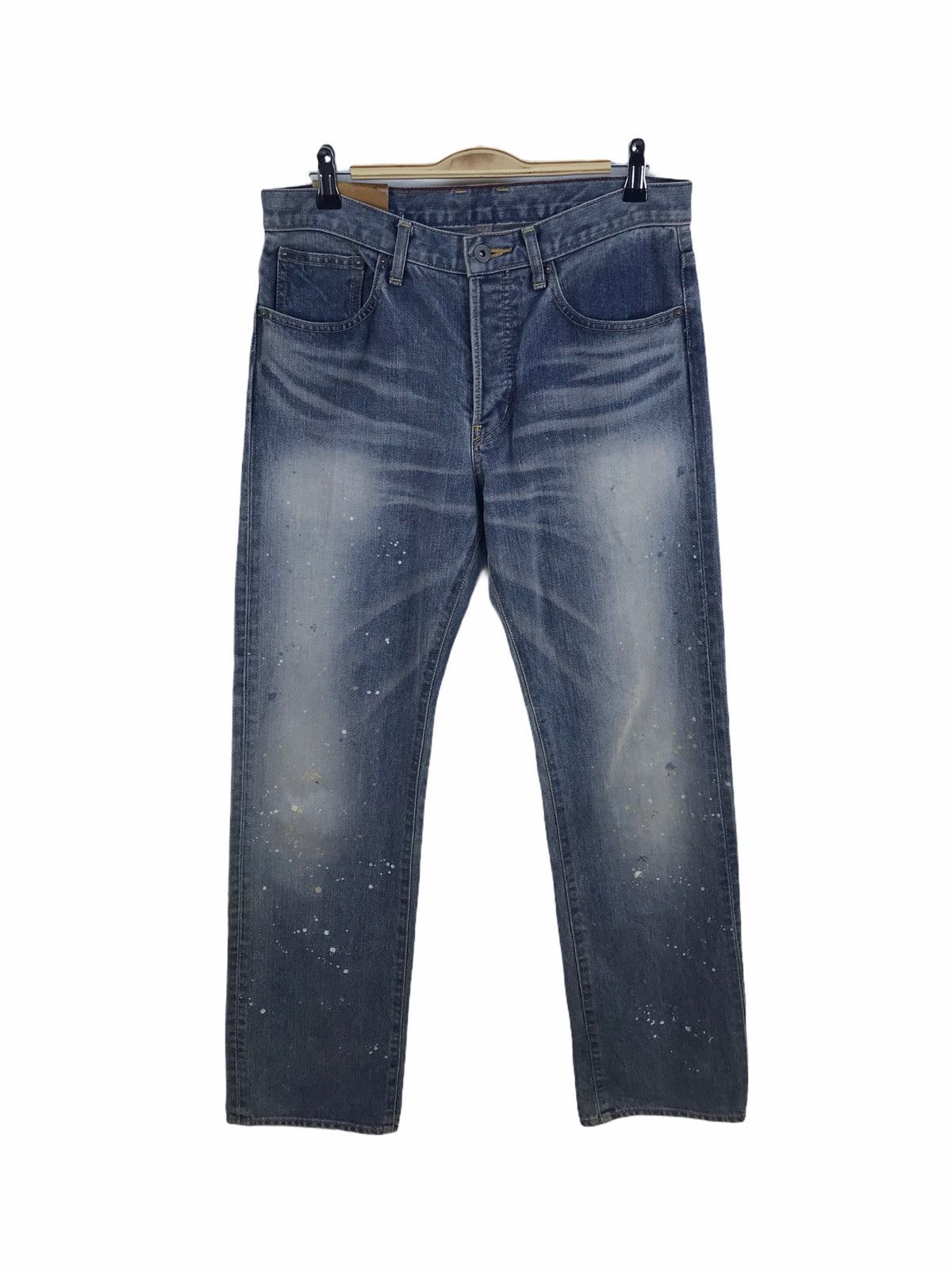 Takeo Kikuchi Vintage 90s Takeo Kikuchi Painted Denim Jeans Size US 32 / EU 48 - 1 Thumbnail
