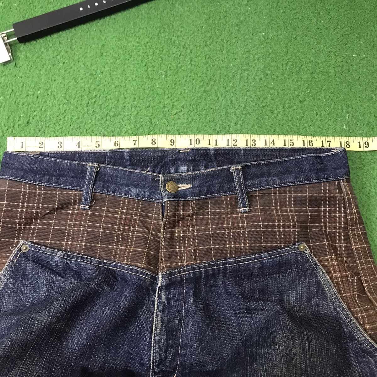 Japanese Brand Japanese Brand HIGHBROW Denim Paneled Jeans Size US 35 - 21 Thumbnail