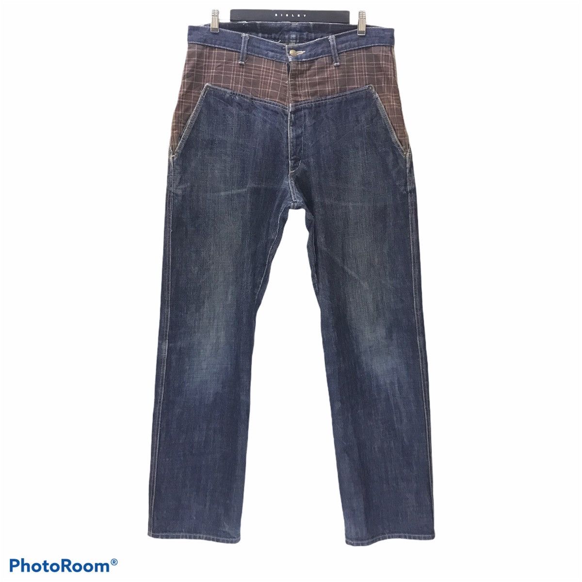 Japanese Brand Japanese Brand HIGHBROW Denim Paneled Jeans Size US 35 - 2 Thumbnail